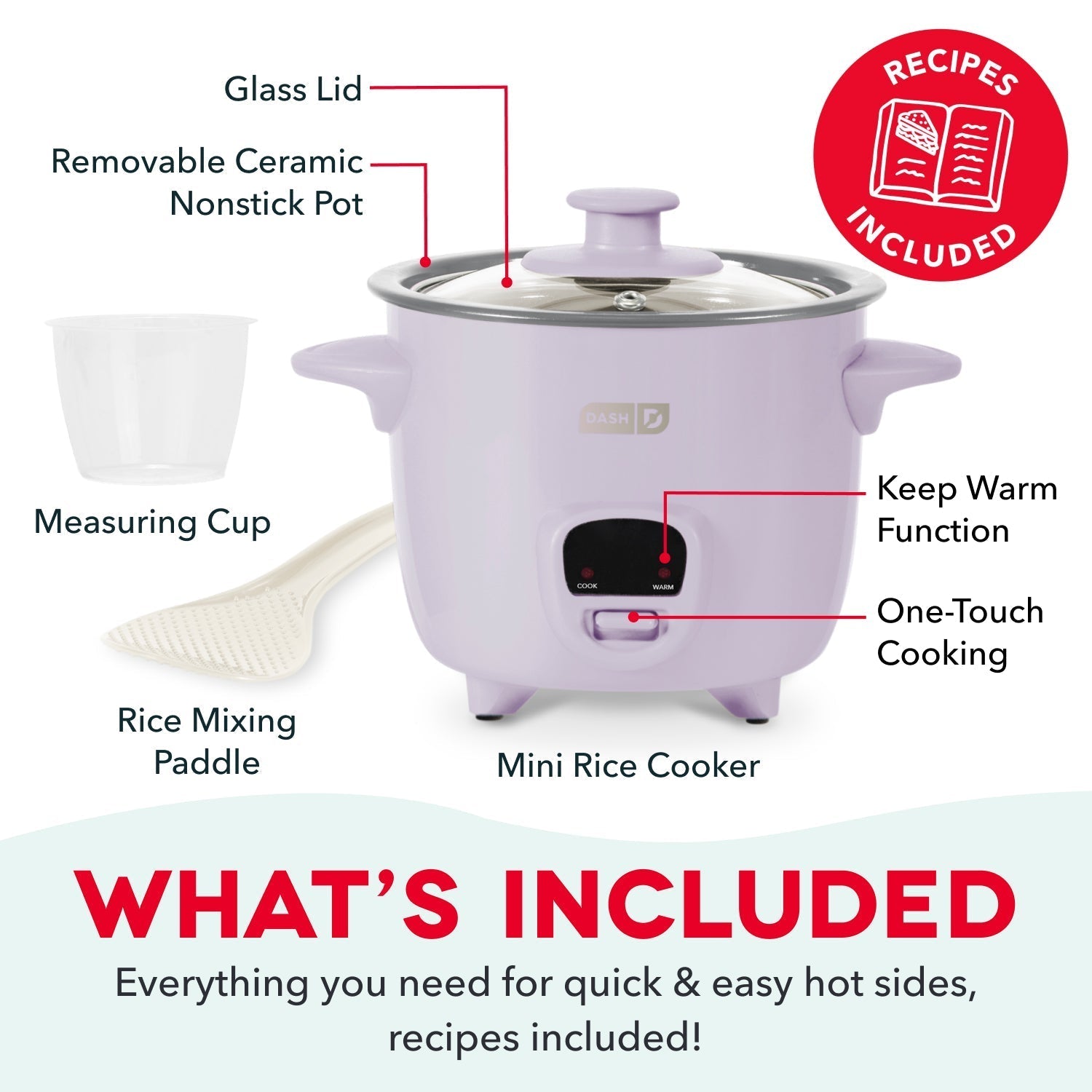 Mini Rice Cooker with Keep Warm W2