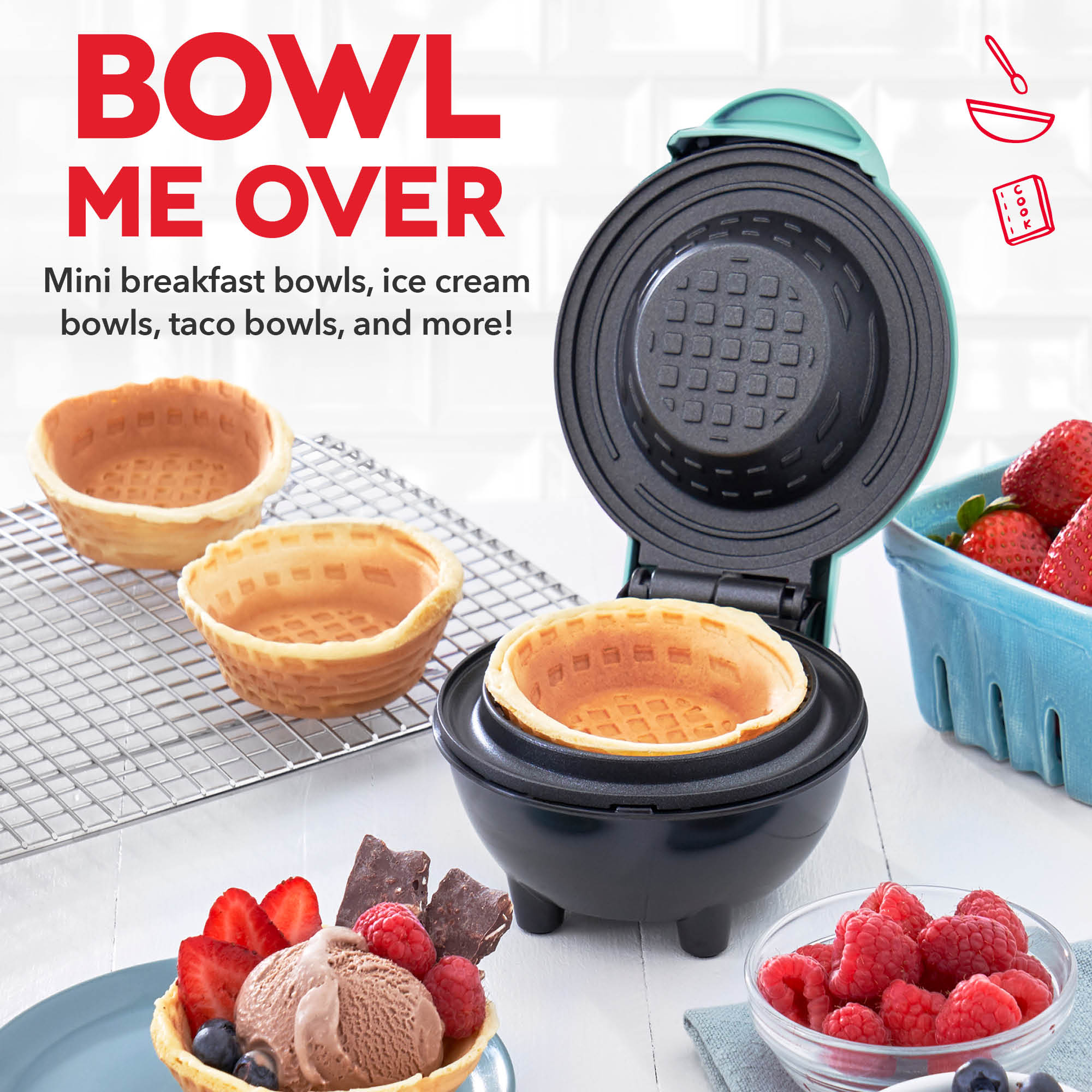 Mini Waffle Bowl Maker D2