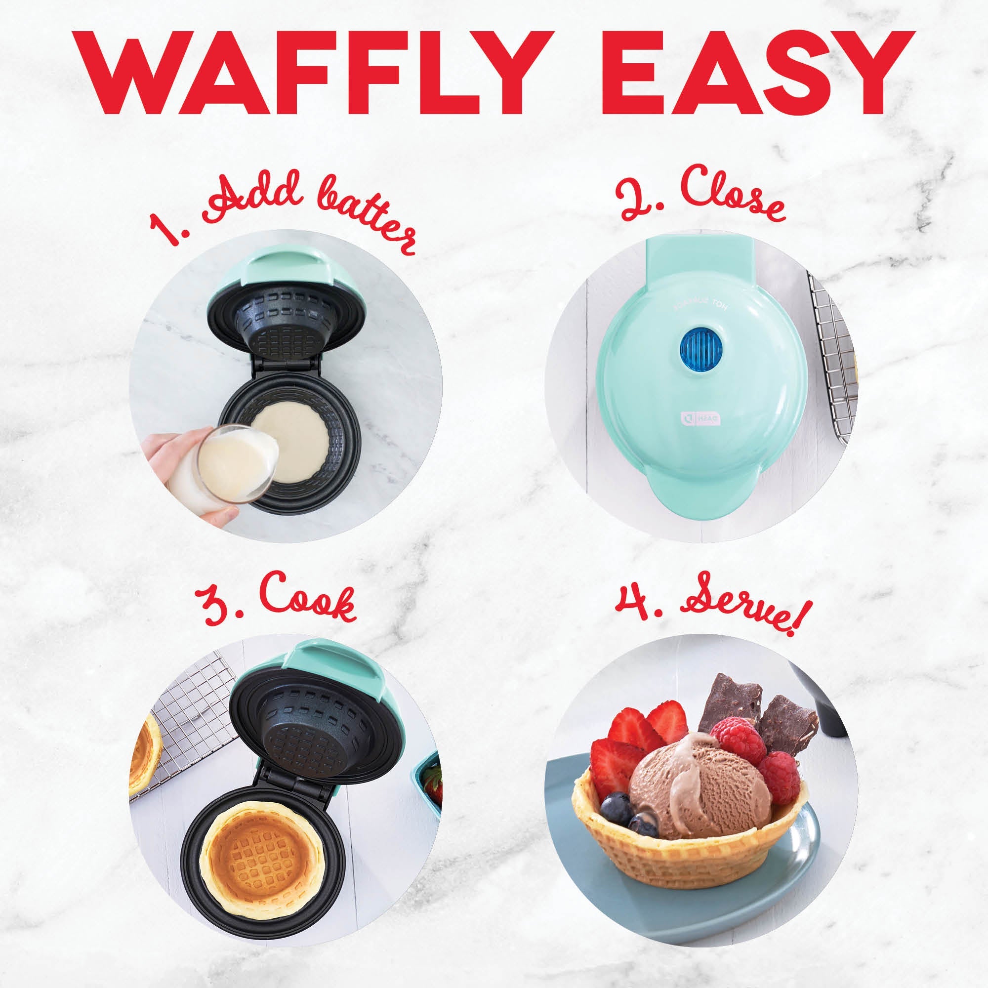 Mini Waffle Bowl Maker D2