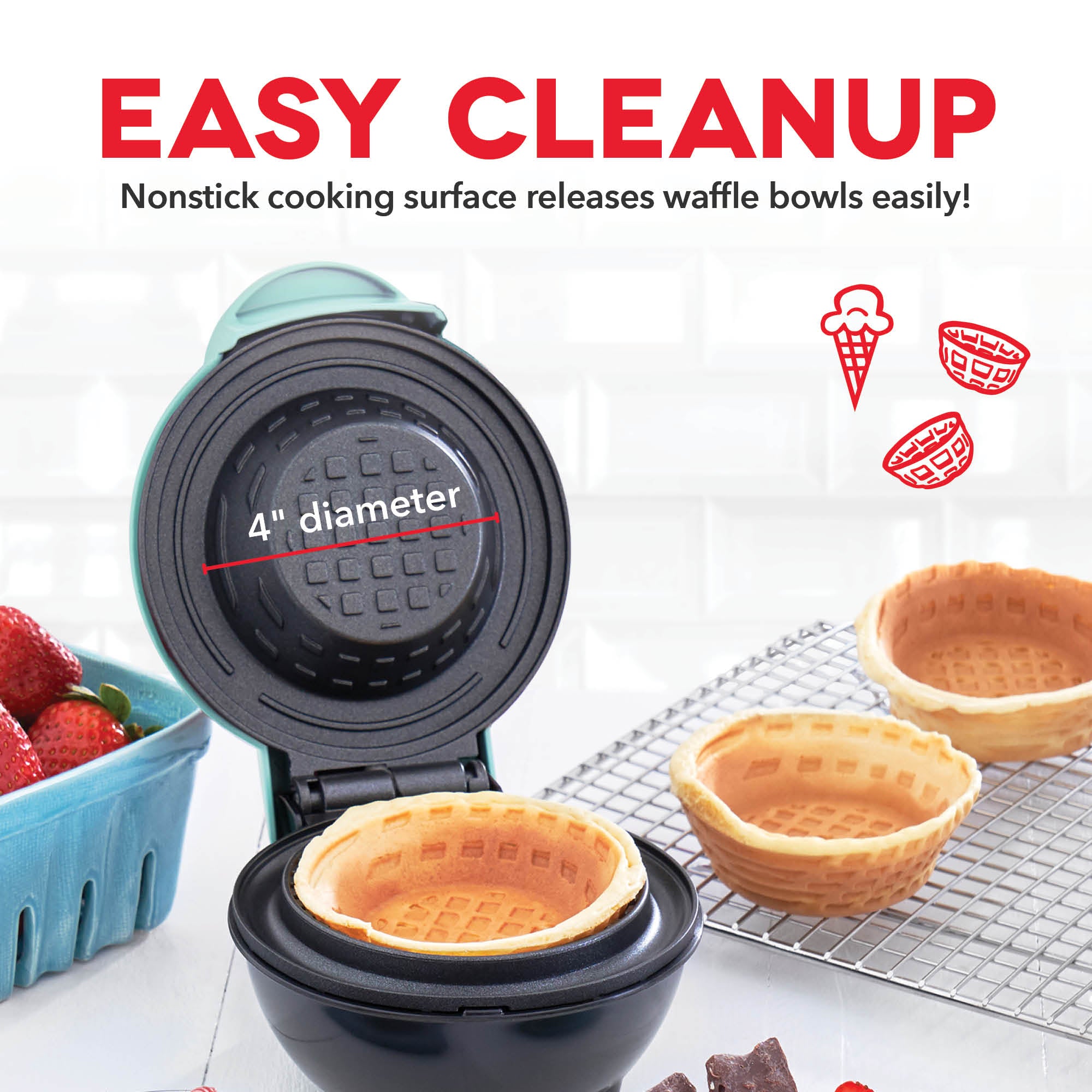Mini Waffle Bowl Maker D2