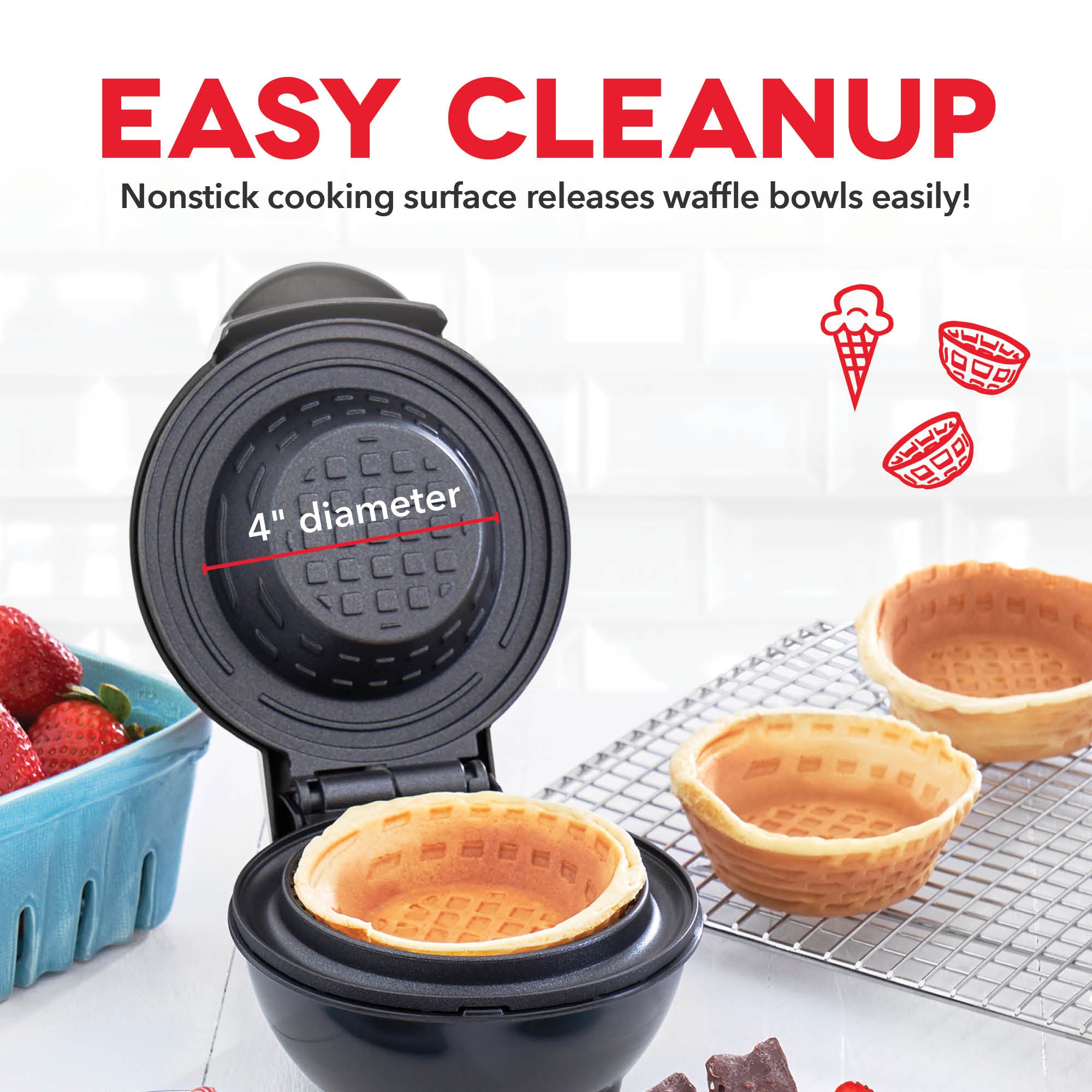 Mini Waffle Bowl Maker D2