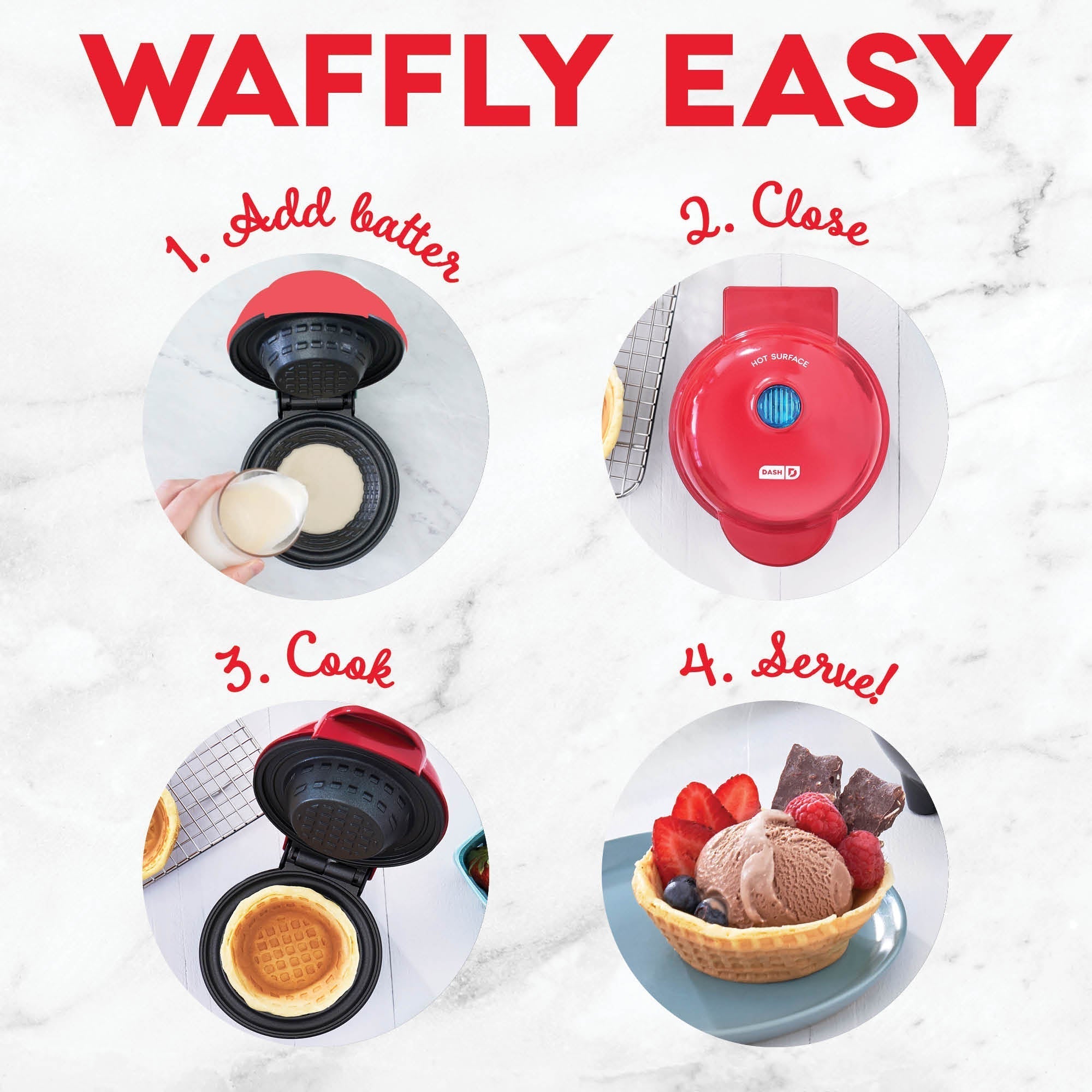 Mini Waffle Bowl Maker D2