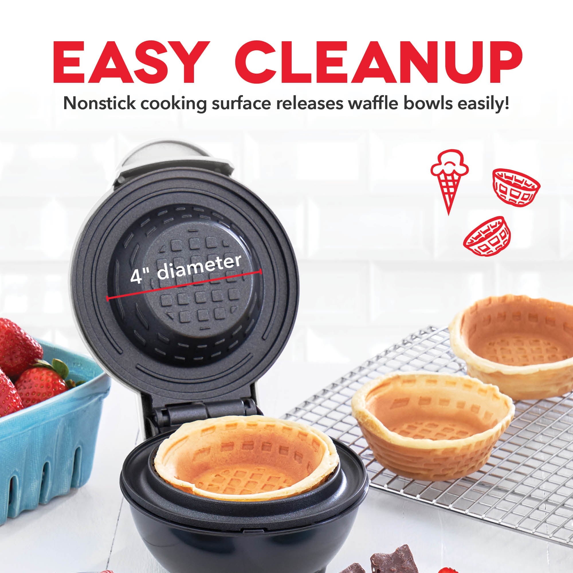 Mini Waffle Bowl Maker D2