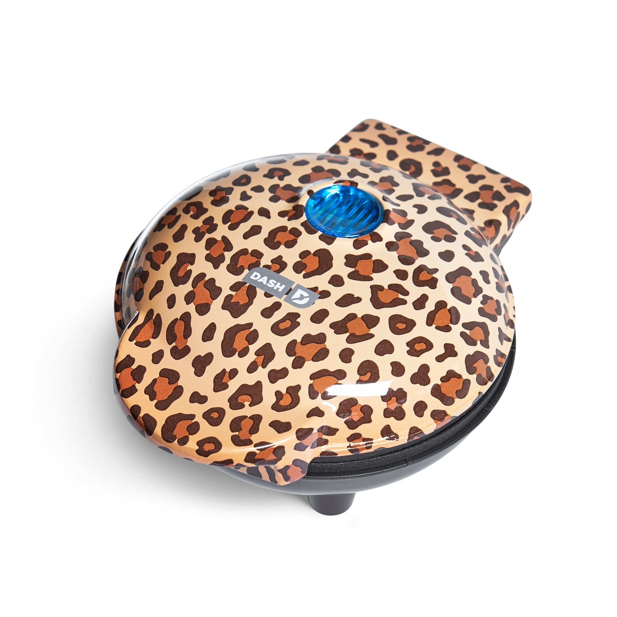 Mini Waffle Maker with Leopard Print D4