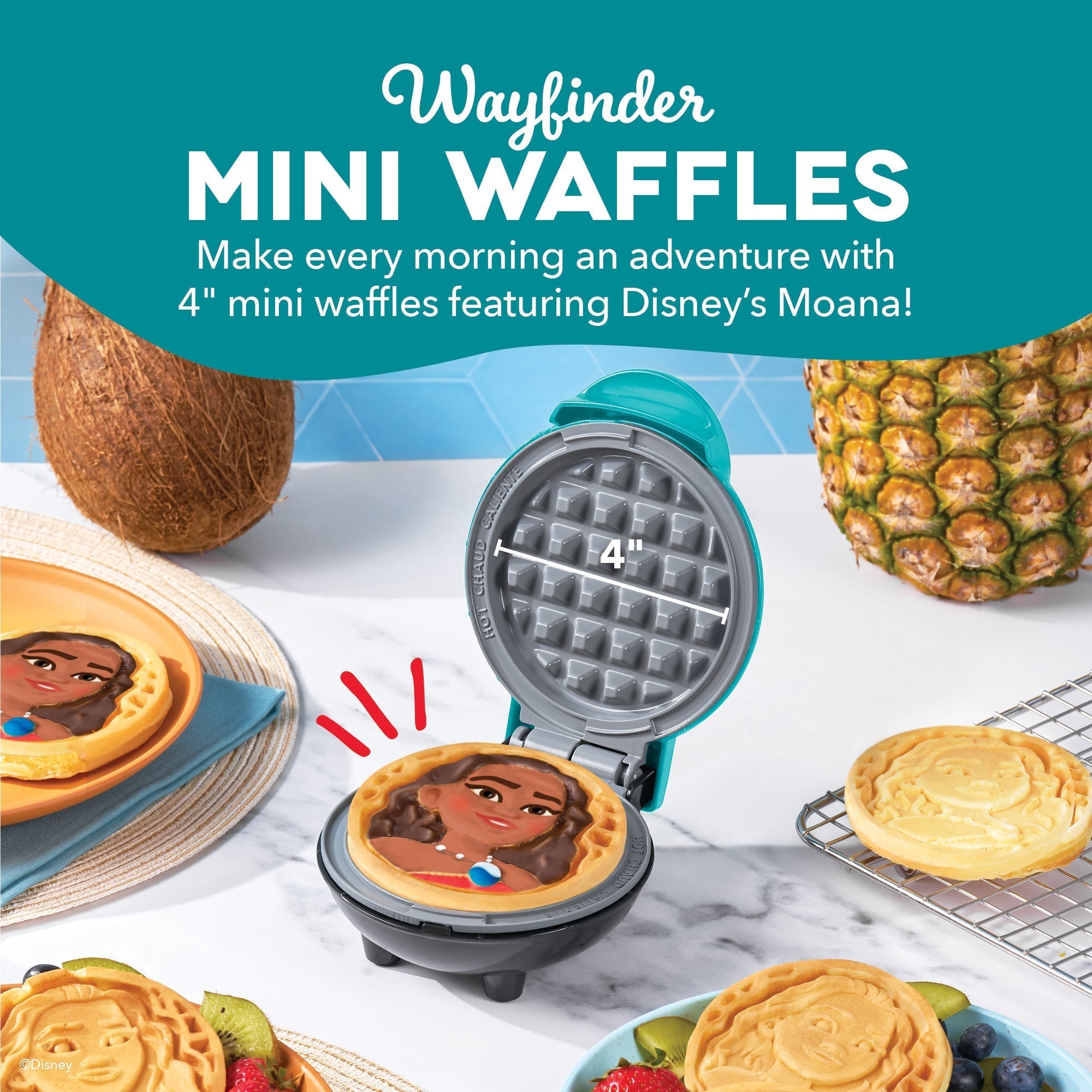 Moana Mini Waffle Maker S8