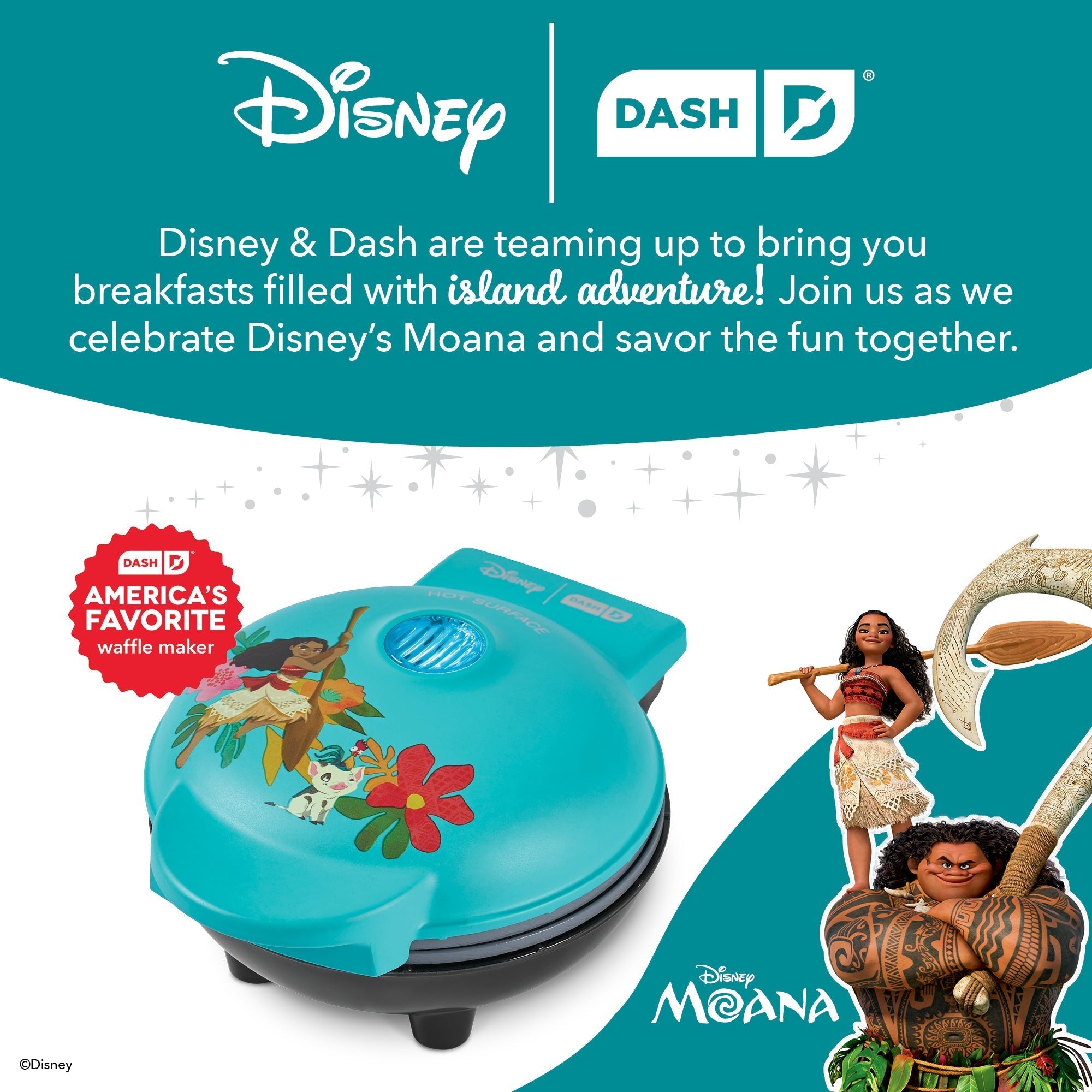 Moana Mini Waffle Maker S8