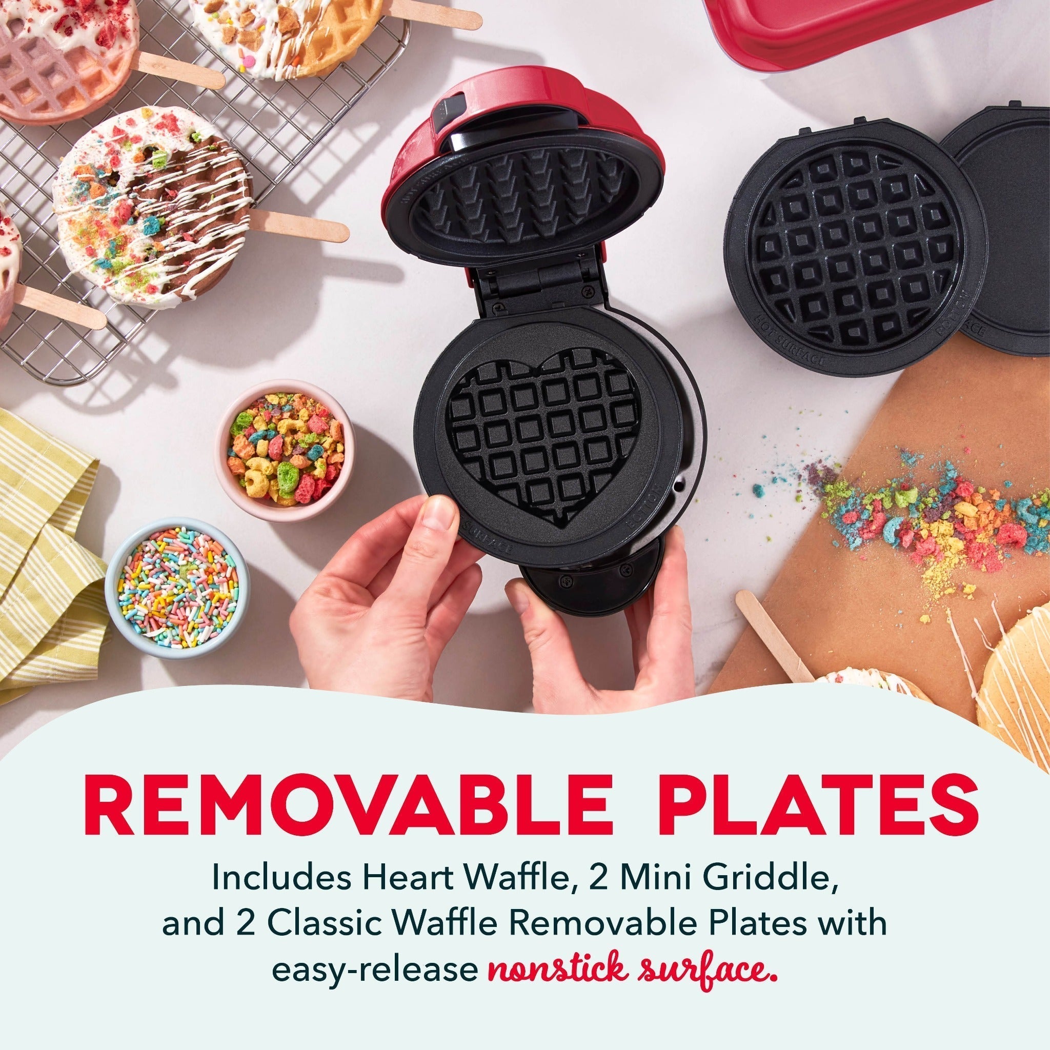 MultiMaker Mini System with Removable Plates: Waffle & Griddle G4