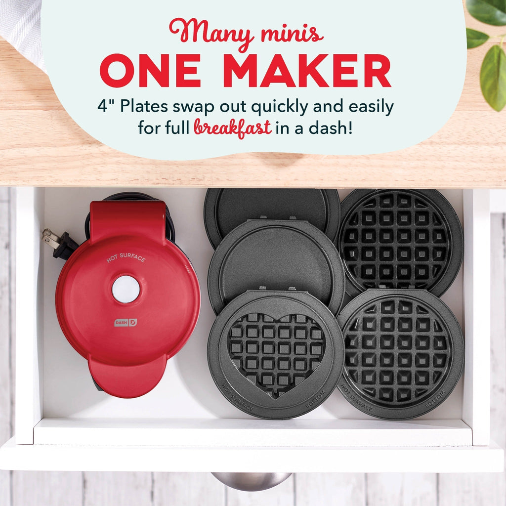 MultiMaker Mini System with Removable Plates: Waffle & Griddle G4