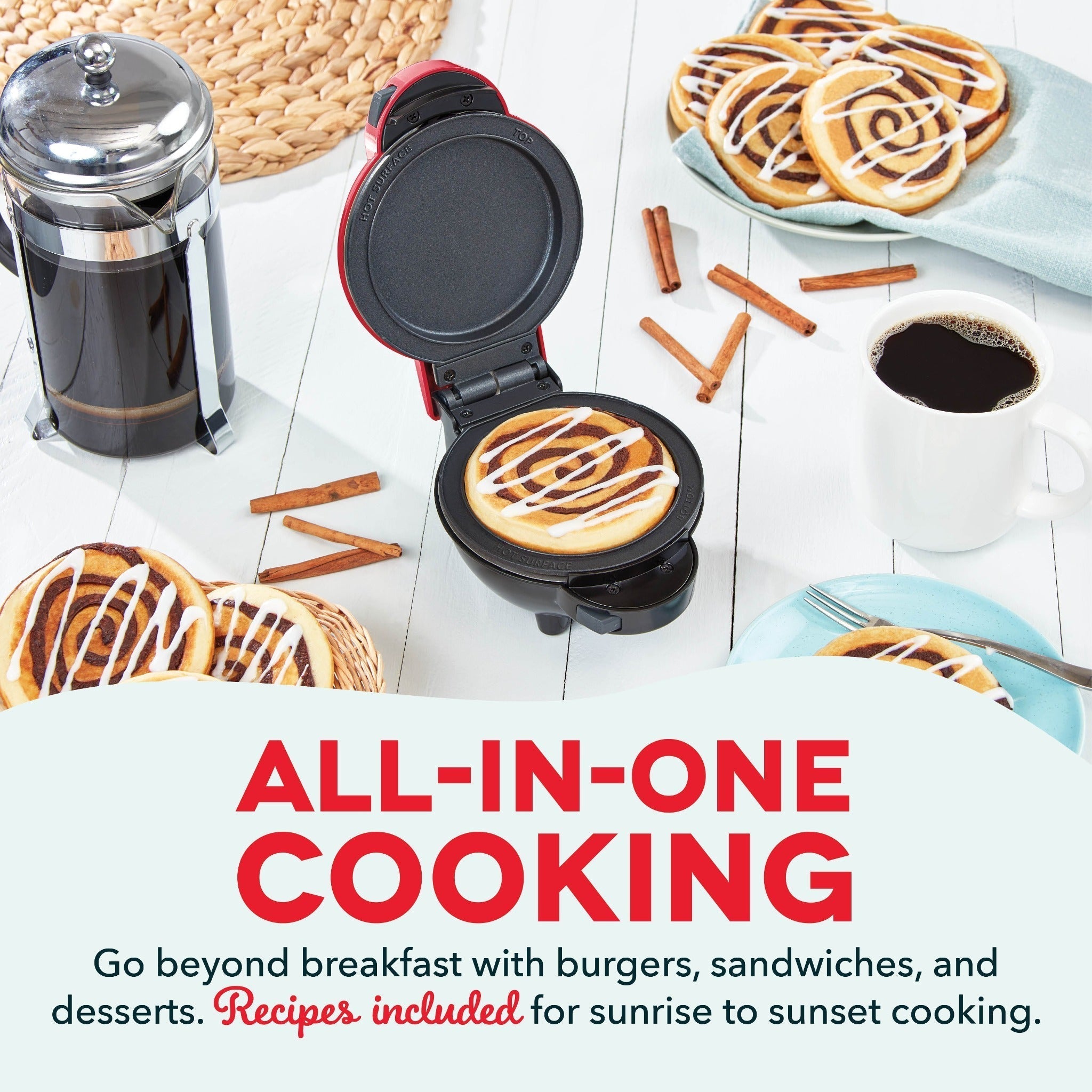 MultiMaker Mini System with Removable Plates: Waffle & Griddle G4