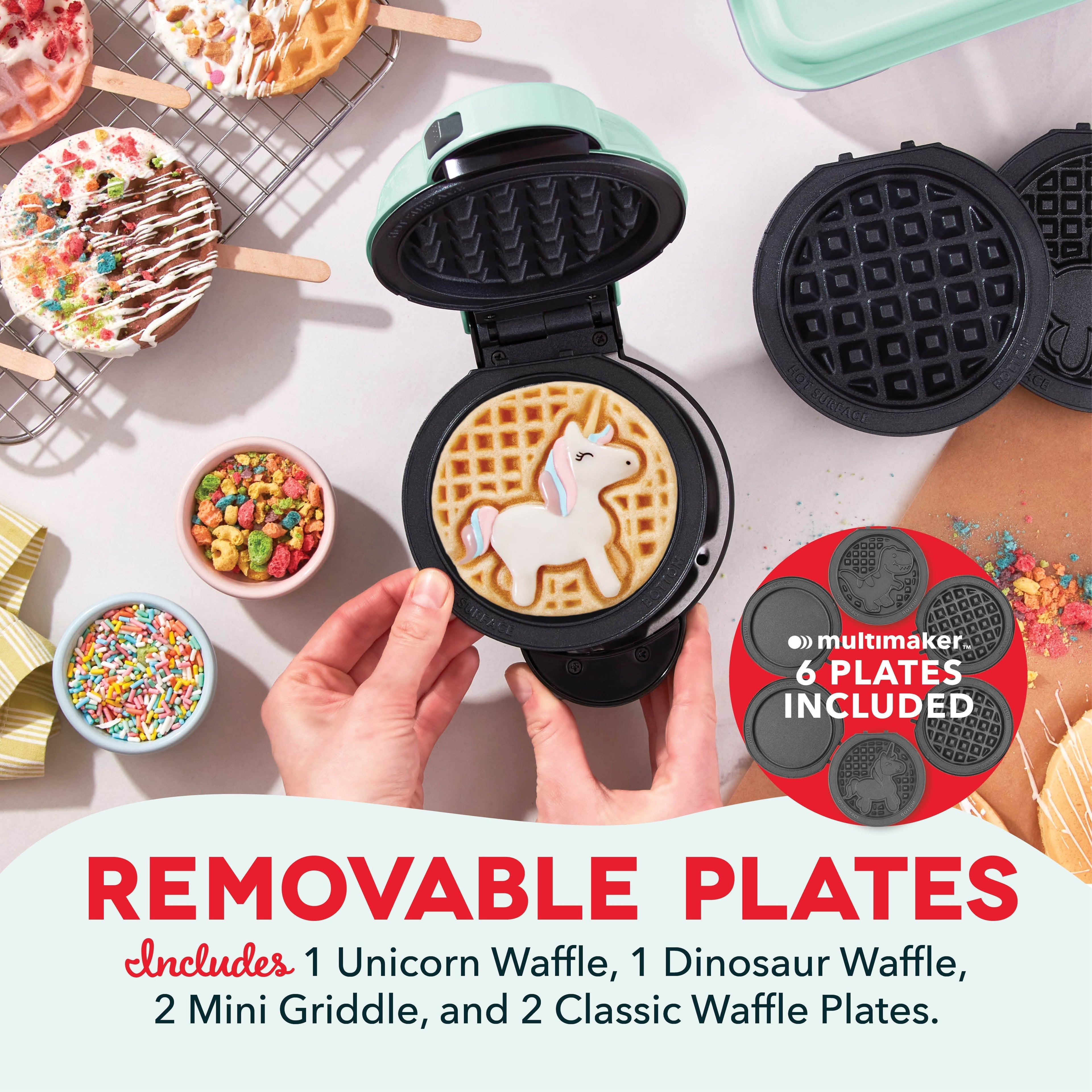 MultiMaker Mini System with Removable Plates: Waffle & Griddle G4
