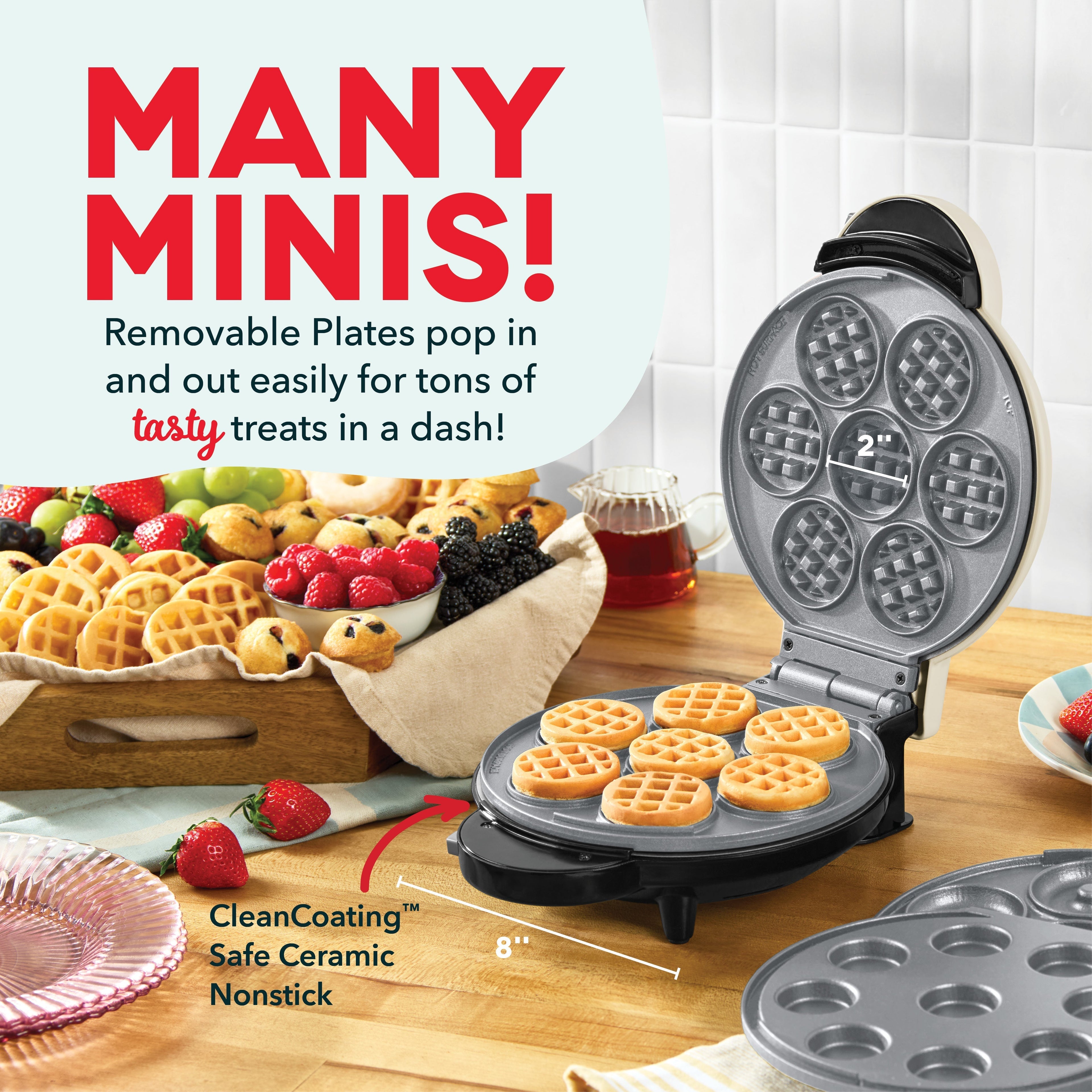 MultiMaker Treat Maker System: Waffle Bite, Mini Donut, Mini Cupcake E6