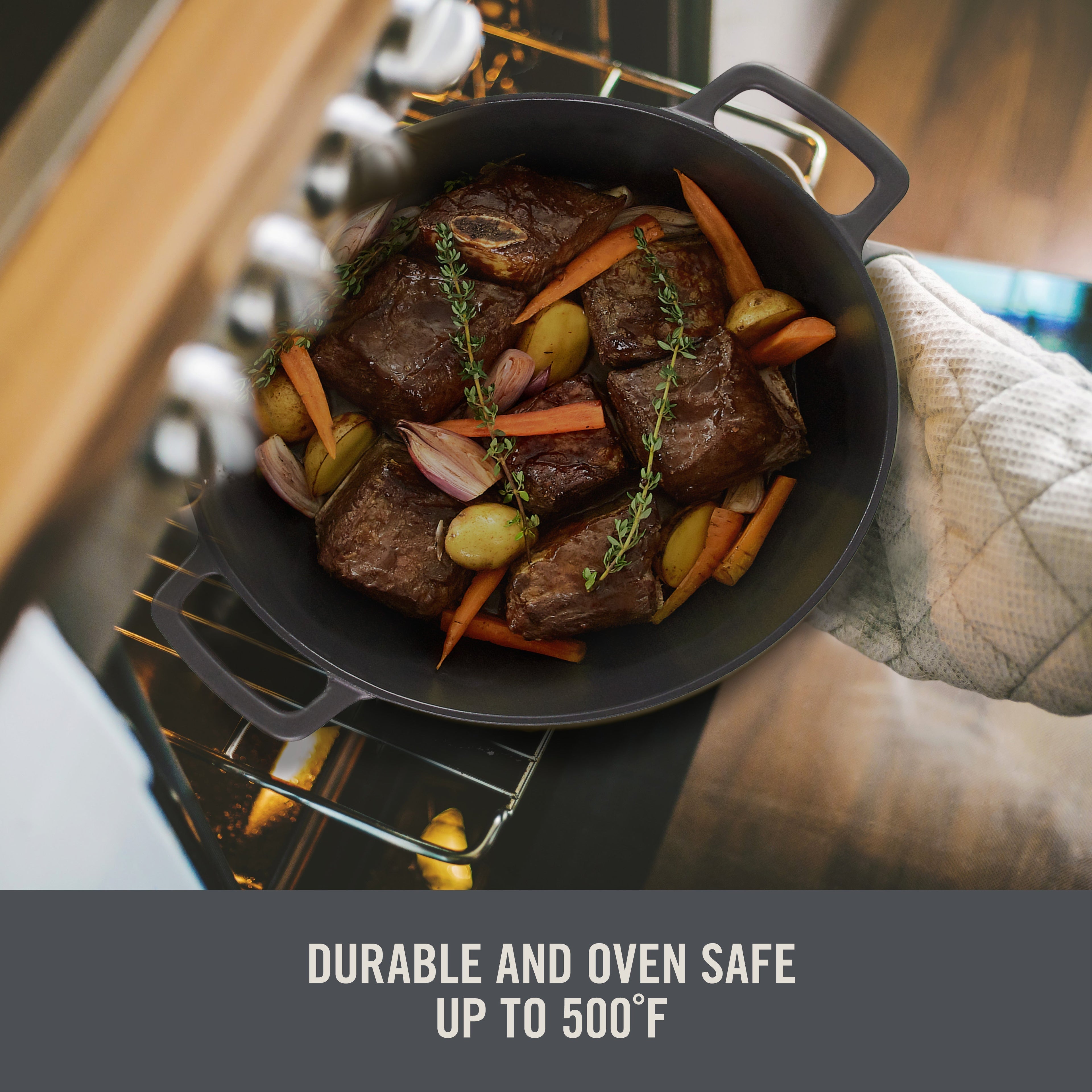 4.5 Qt. Nonstick Cast Iron Braiser K8