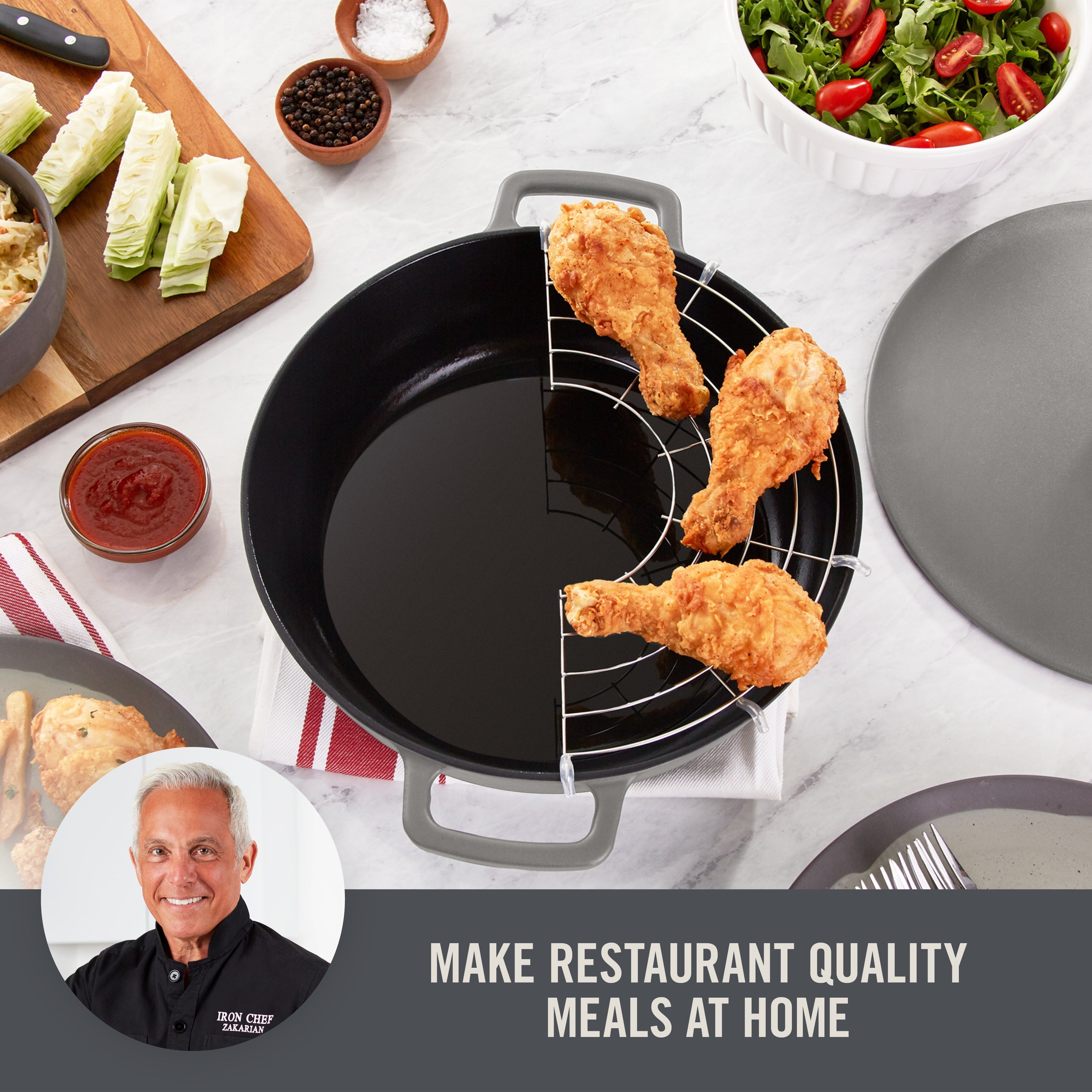 4.5 Qt. Nonstick Cast Iron Braiser K8