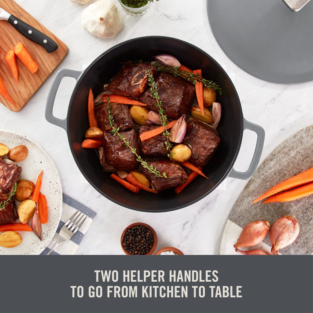 4.5 Qt. Nonstick Cast Iron Braiser K8