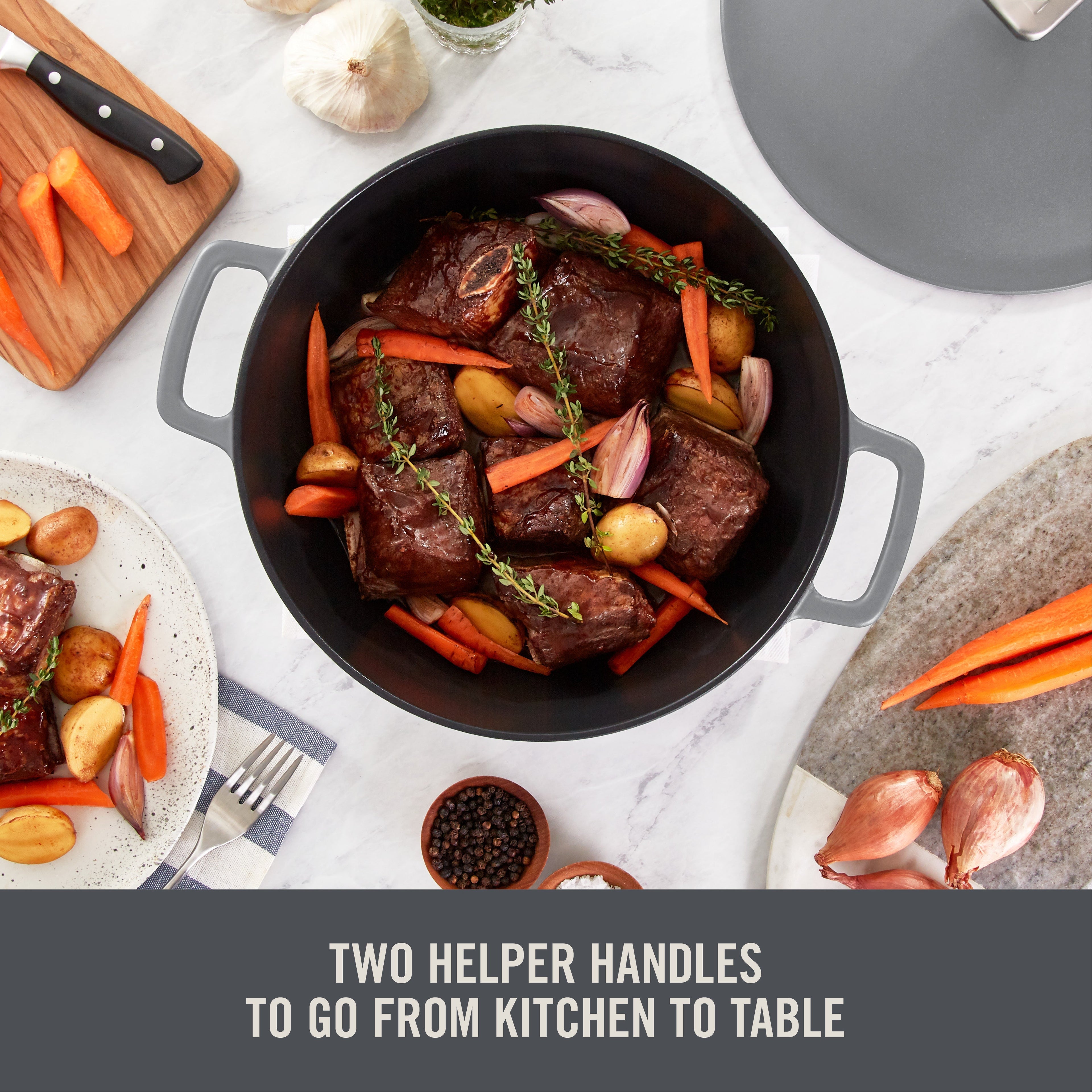4.5 Qt. Nonstick Cast Iron Braiser K8
