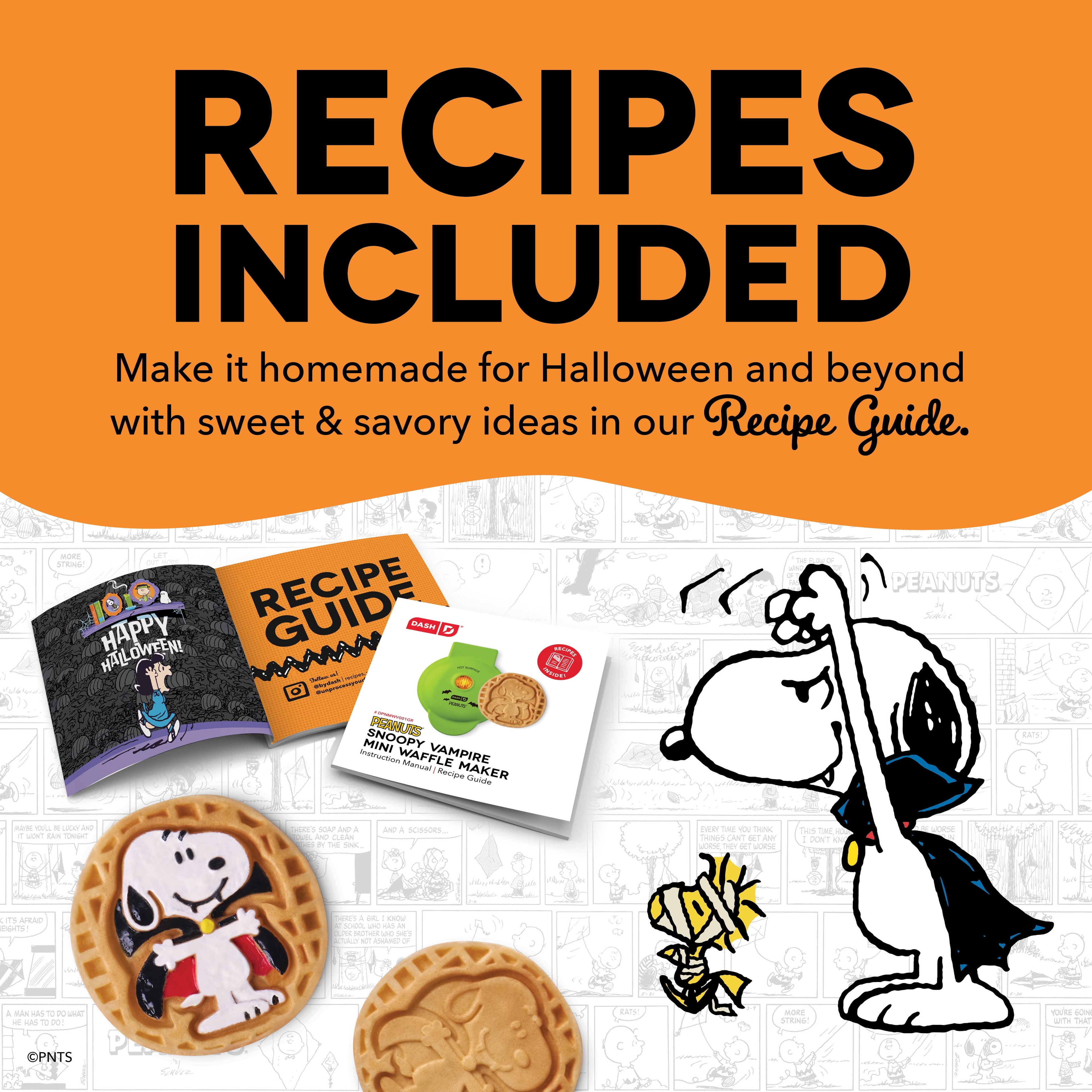 Peanuts x Snoopy Vampire Mini Waffle Maker V1