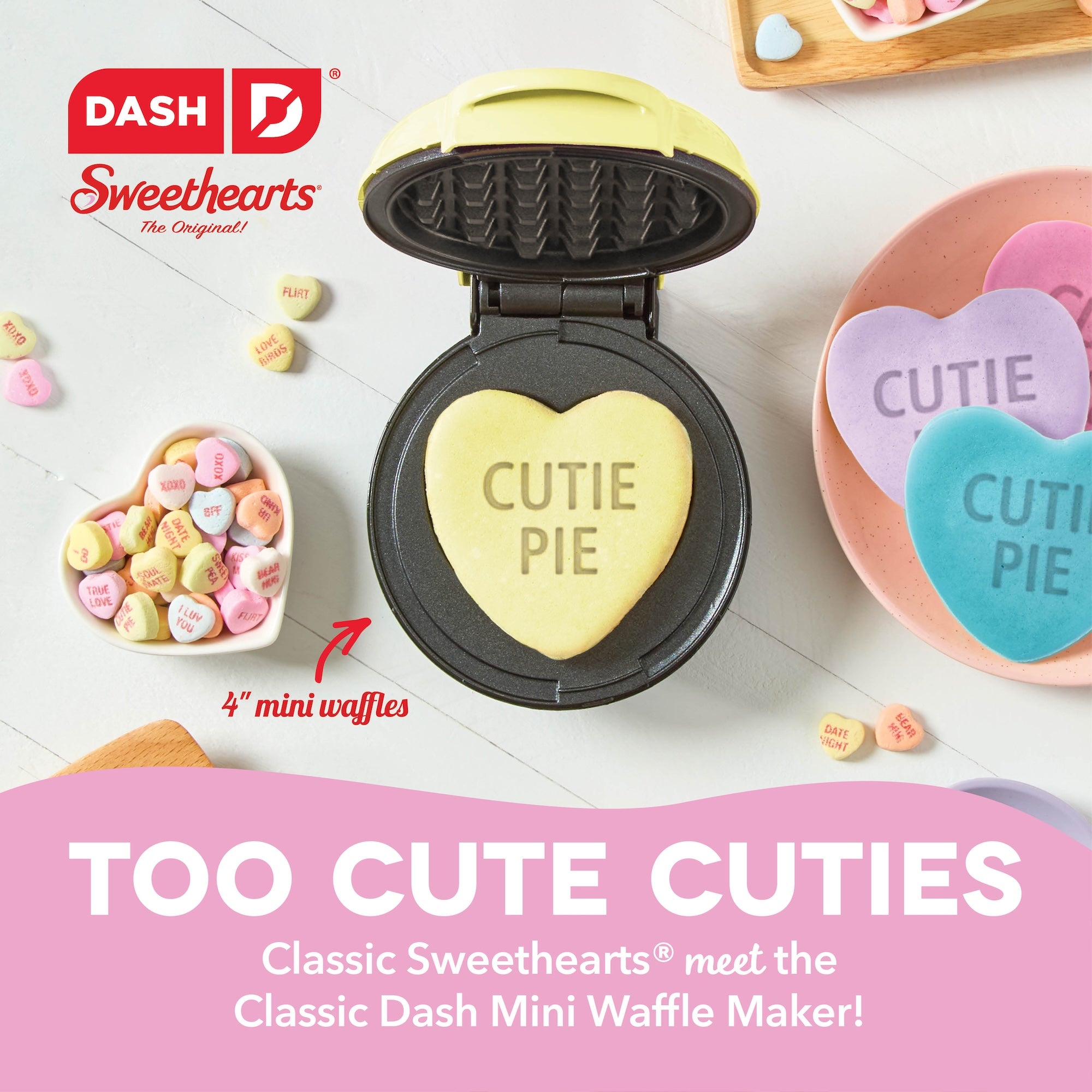 x Sweethearts Mini Waffle Maker J8
