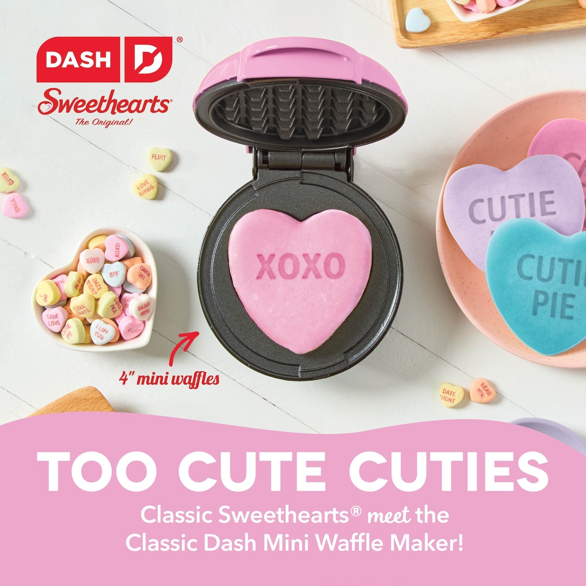 x Sweethearts Mini Waffle Maker J8