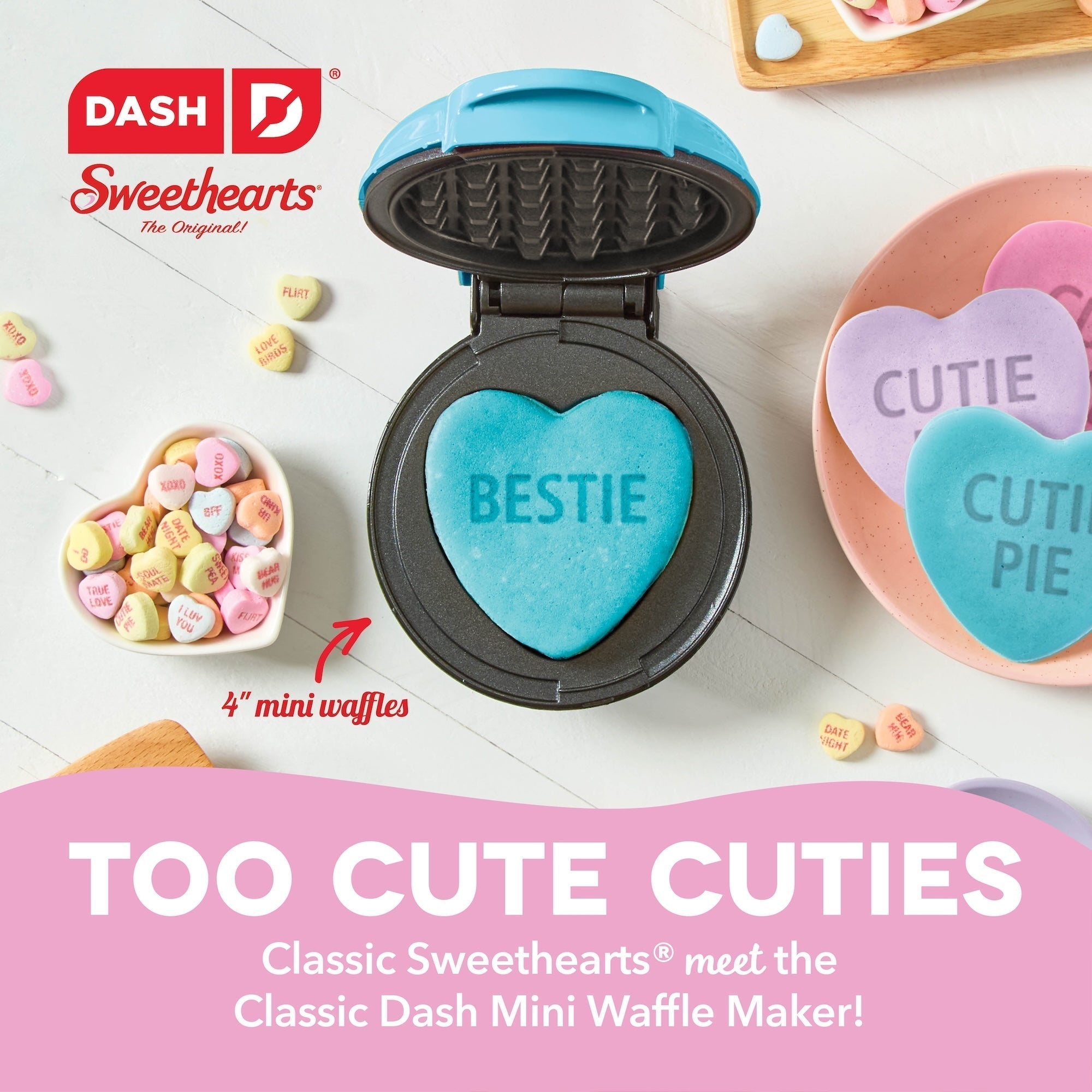 x Sweethearts Mini Waffle Maker J8