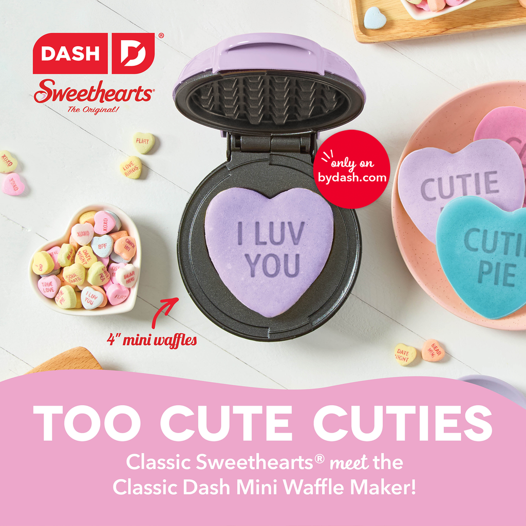 x Sweethearts Mini Waffle Maker J8