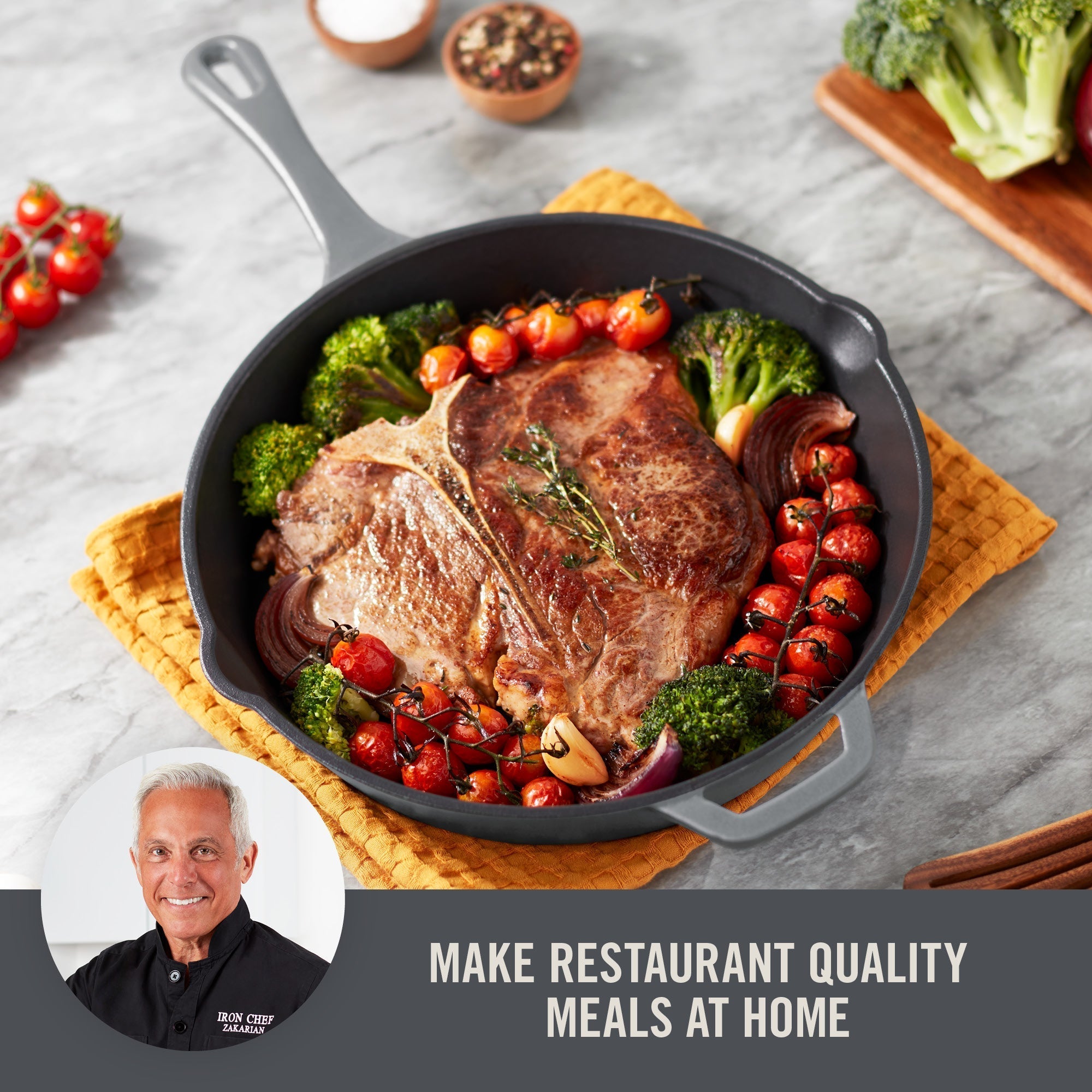 11” Nonstick Cast Iron Skillet Y1