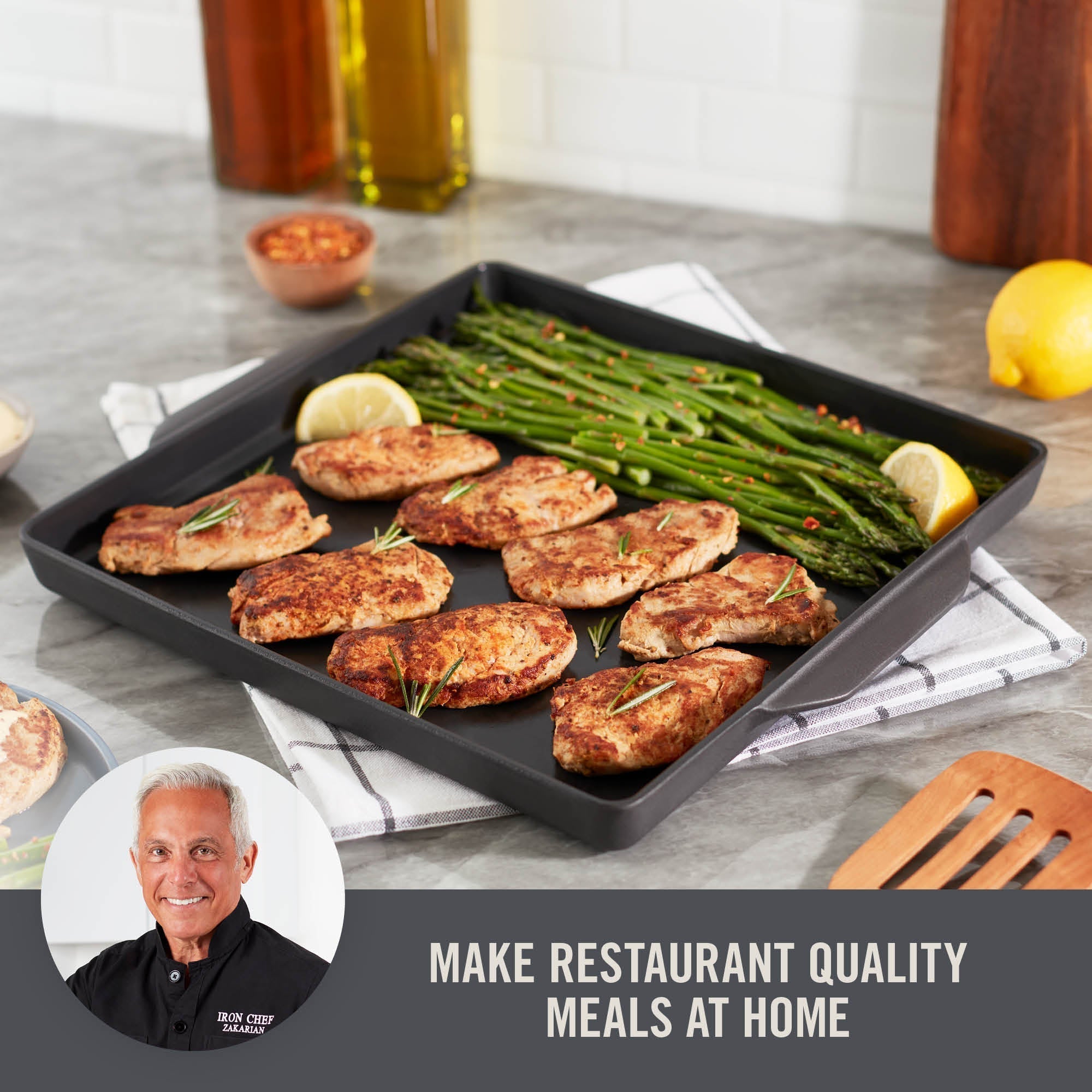 12"x12" Nonstick Cast Iron Grill Topper O3