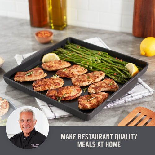 12"x12" Nonstick Cast Iron Grill Topper O3