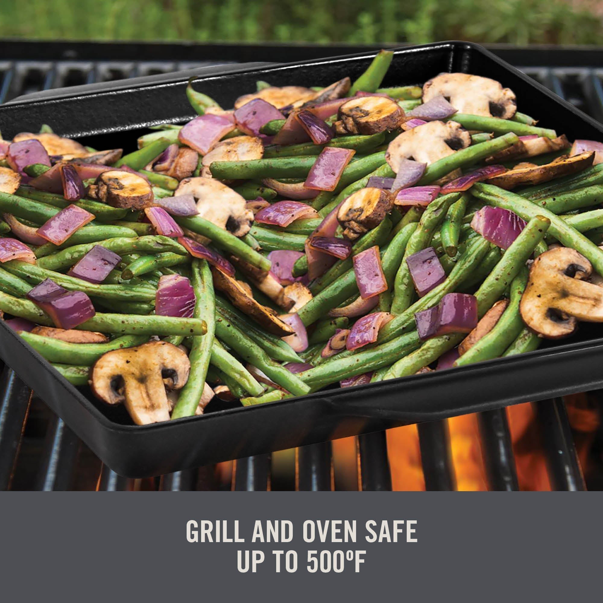 12"x12" Nonstick Cast Iron Grill Topper O3