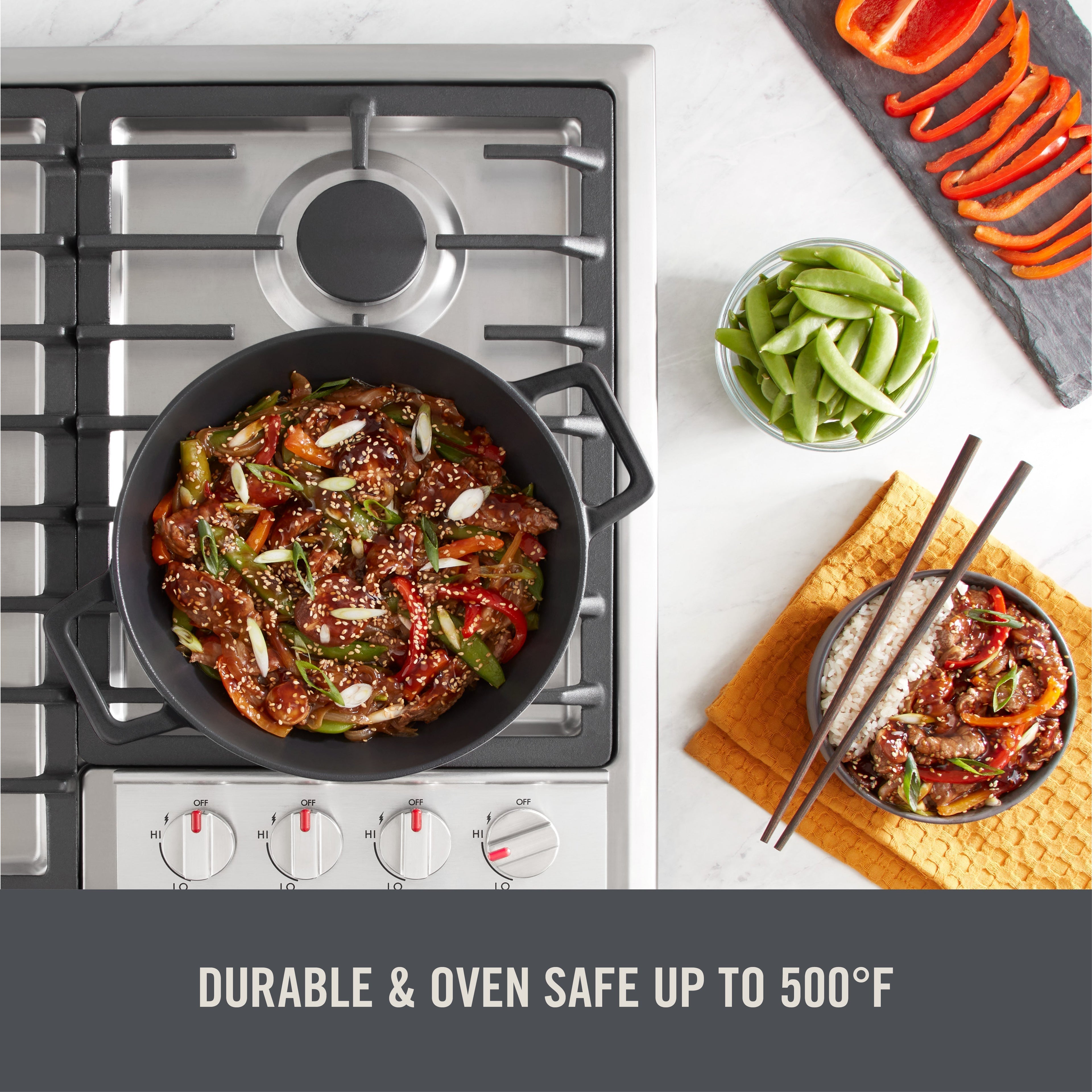 14" Nonstick Cast Iron Wok M9