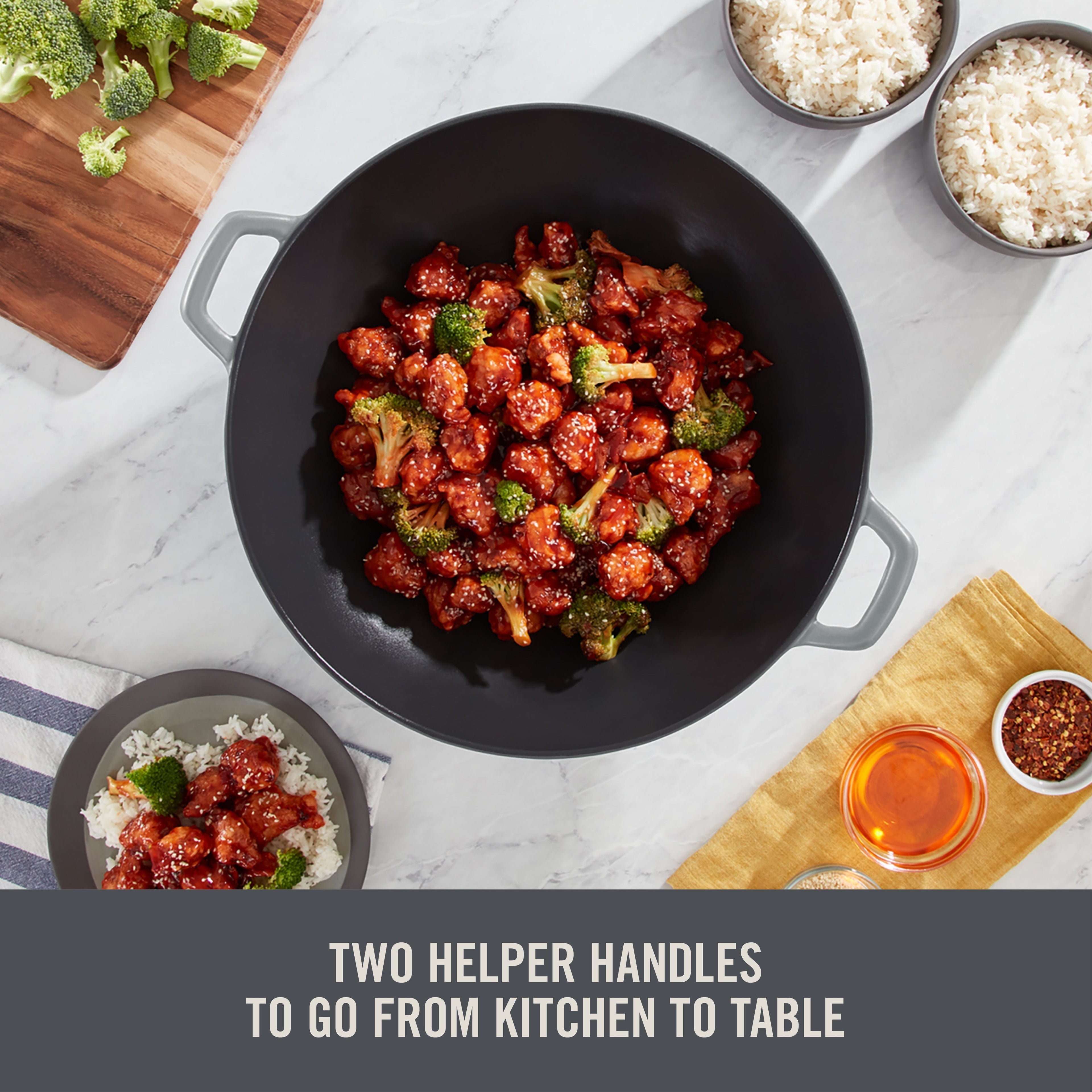 14" Nonstick Cast Iron Wok M9