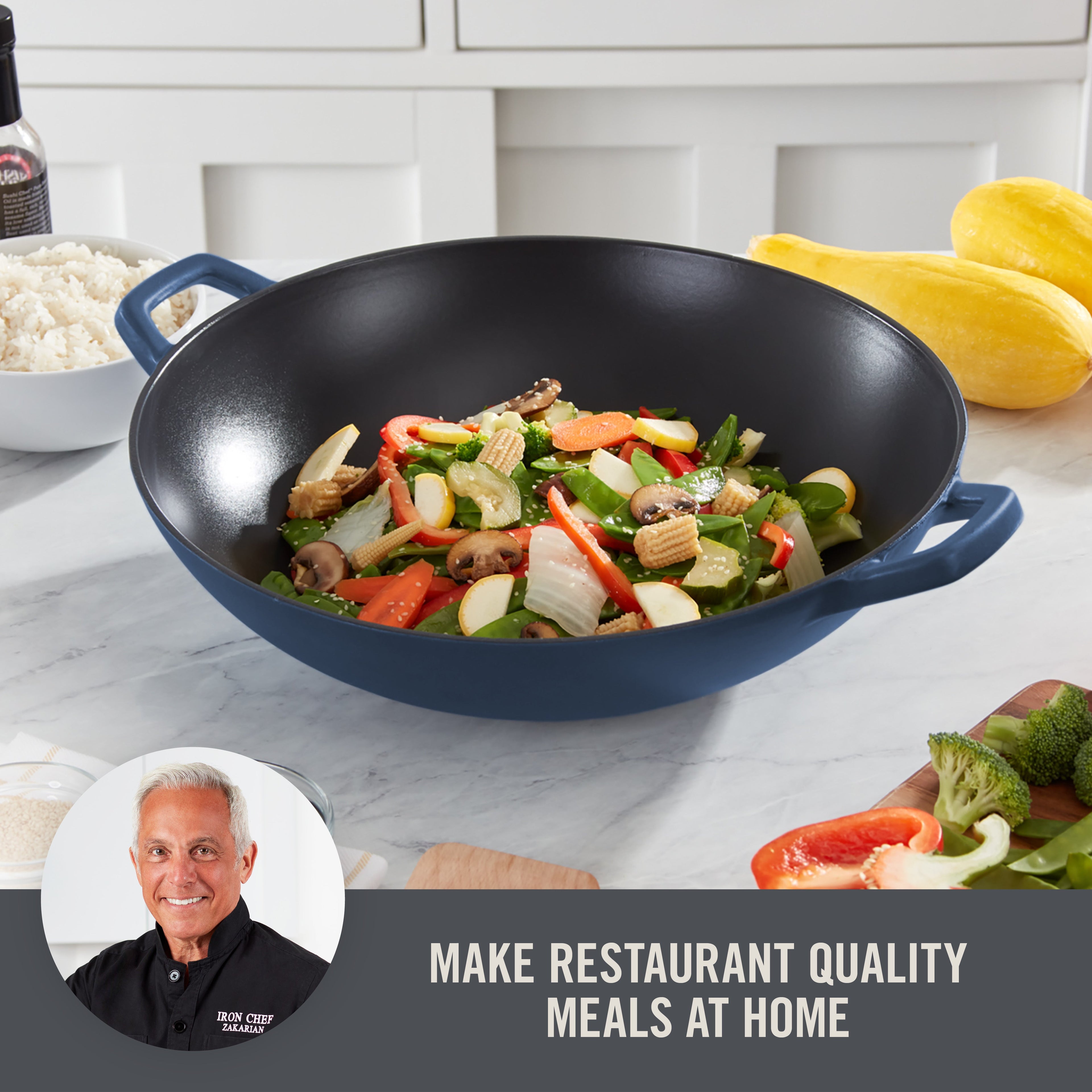 14" Nonstick Cast Iron Wok M9