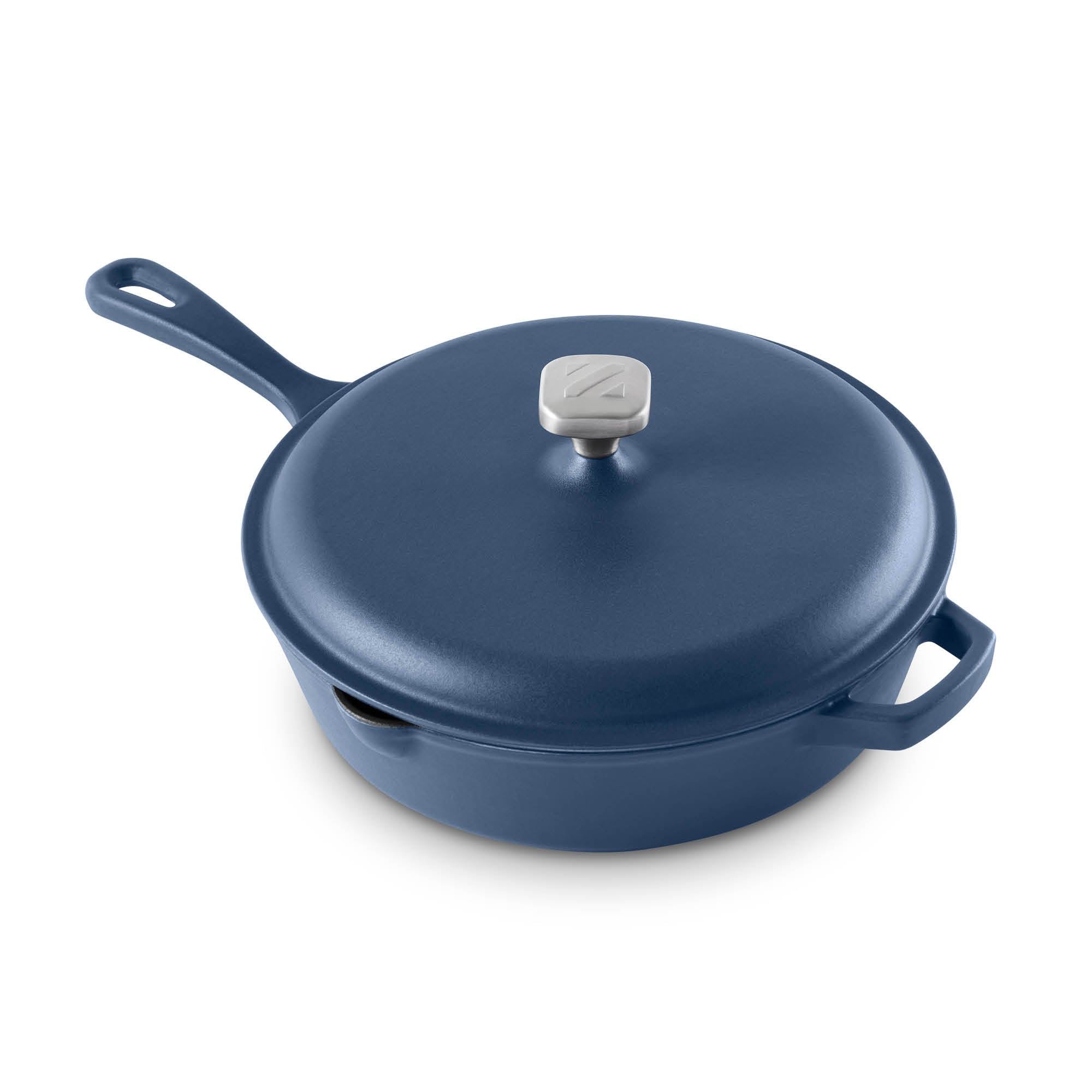 4.5 Qt. Nonstick Cast Iron Deep Skillet with Lid C8