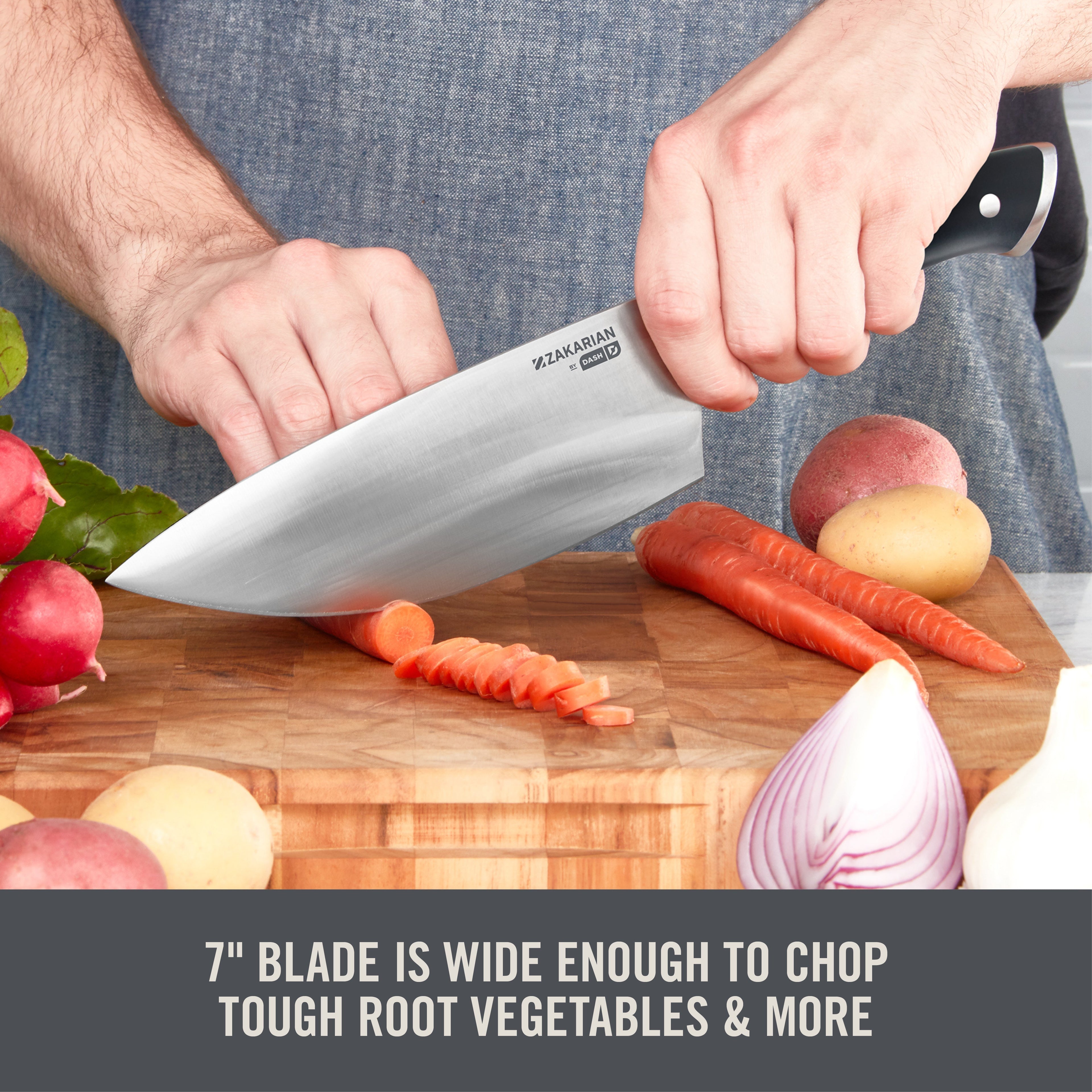 7" Rocking Chef Knife with Sheath C0