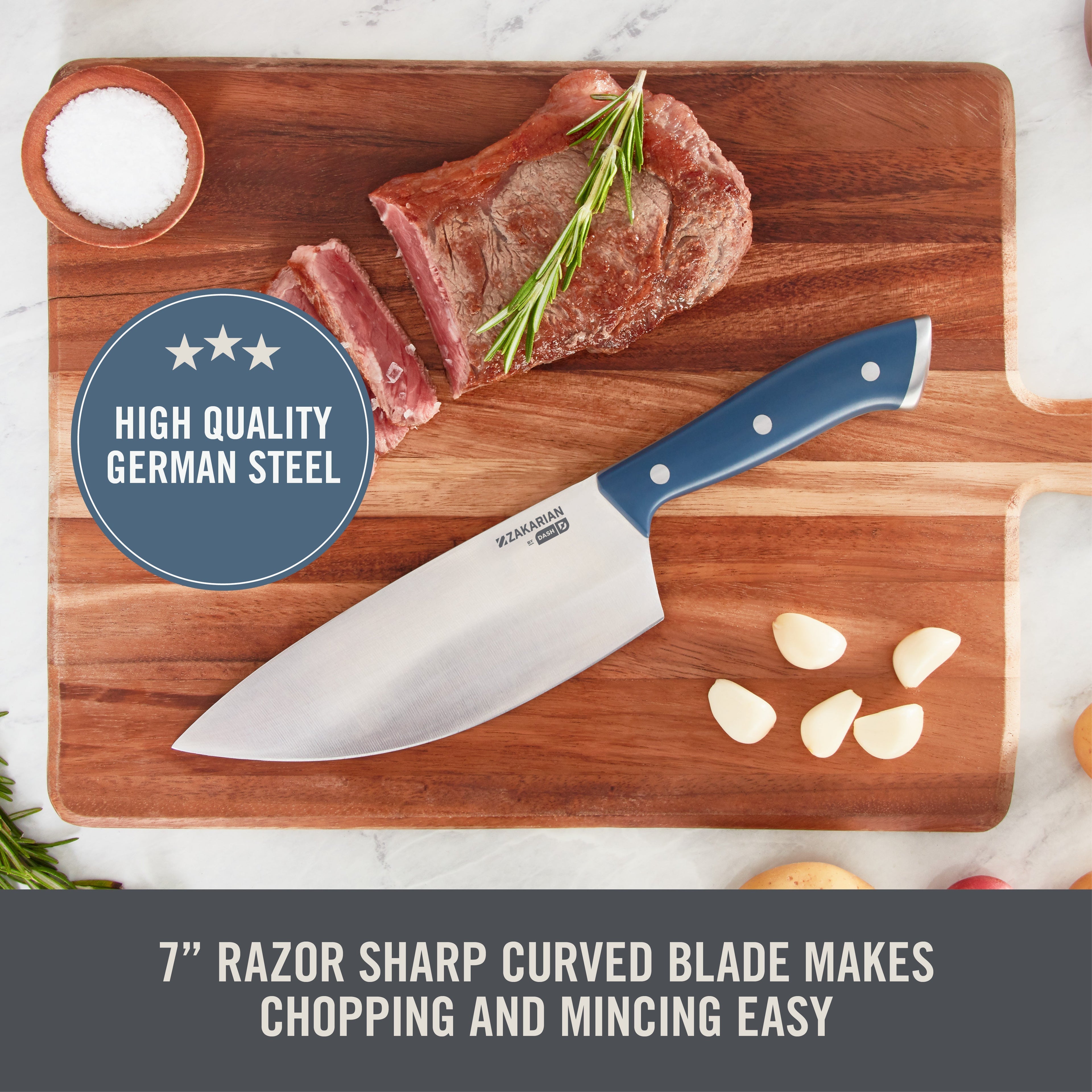 7" Rocking Chef Knife with Sheath C0
