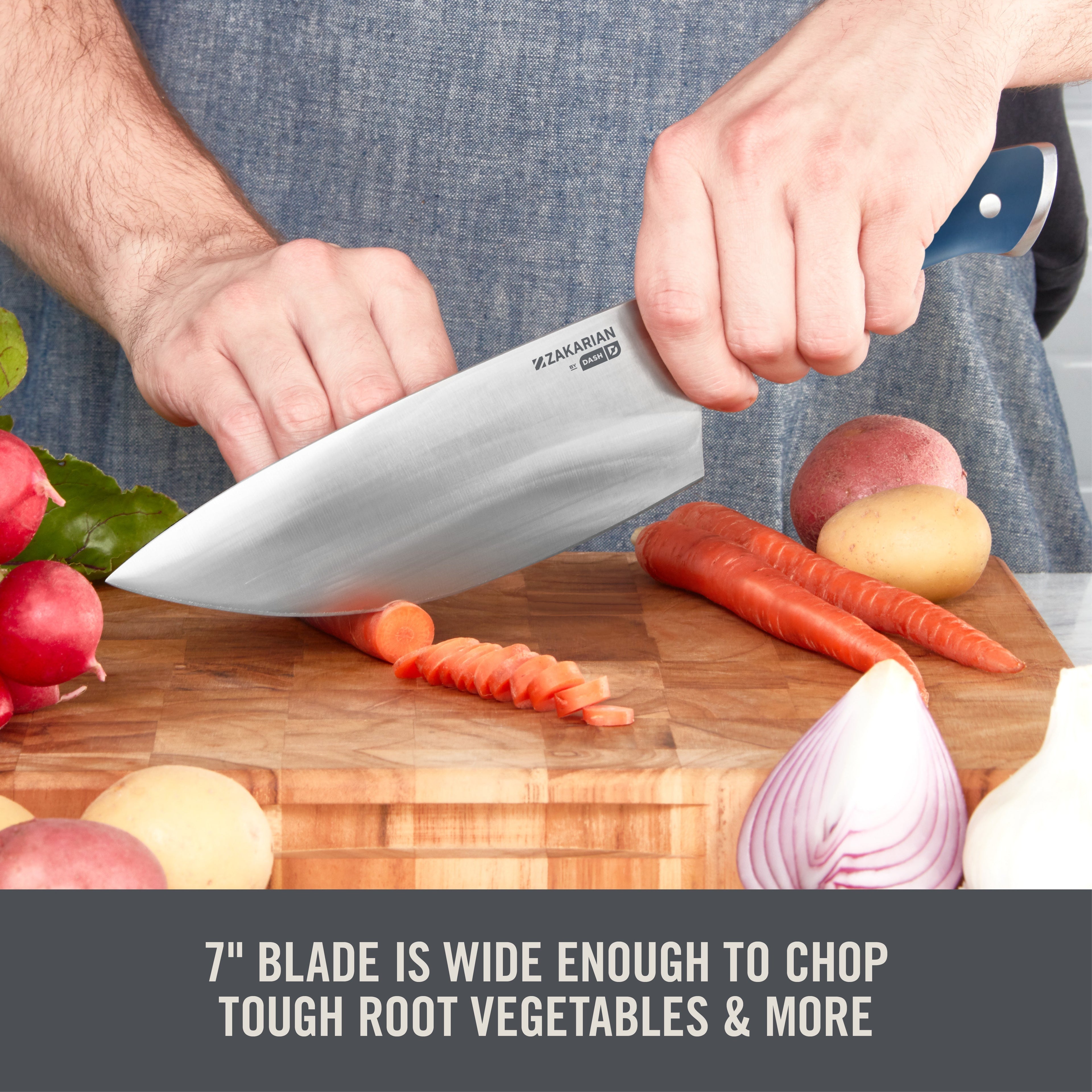 7" Rocking Chef Knife with Sheath C0
