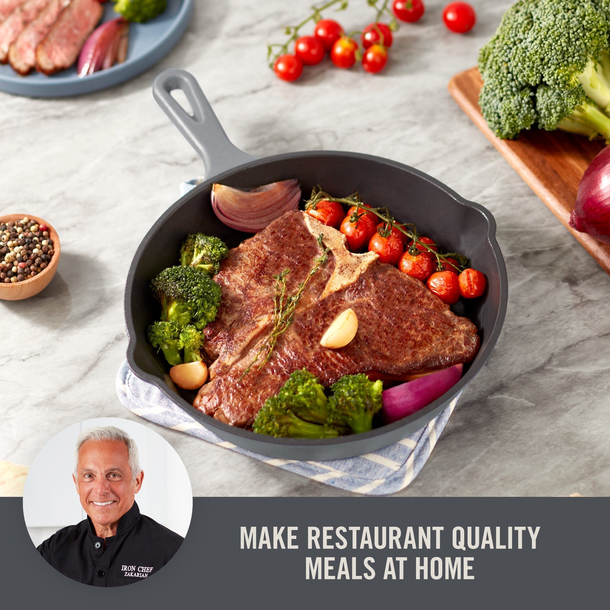 9.5" Nonstick Cast Iron Skillet A7
