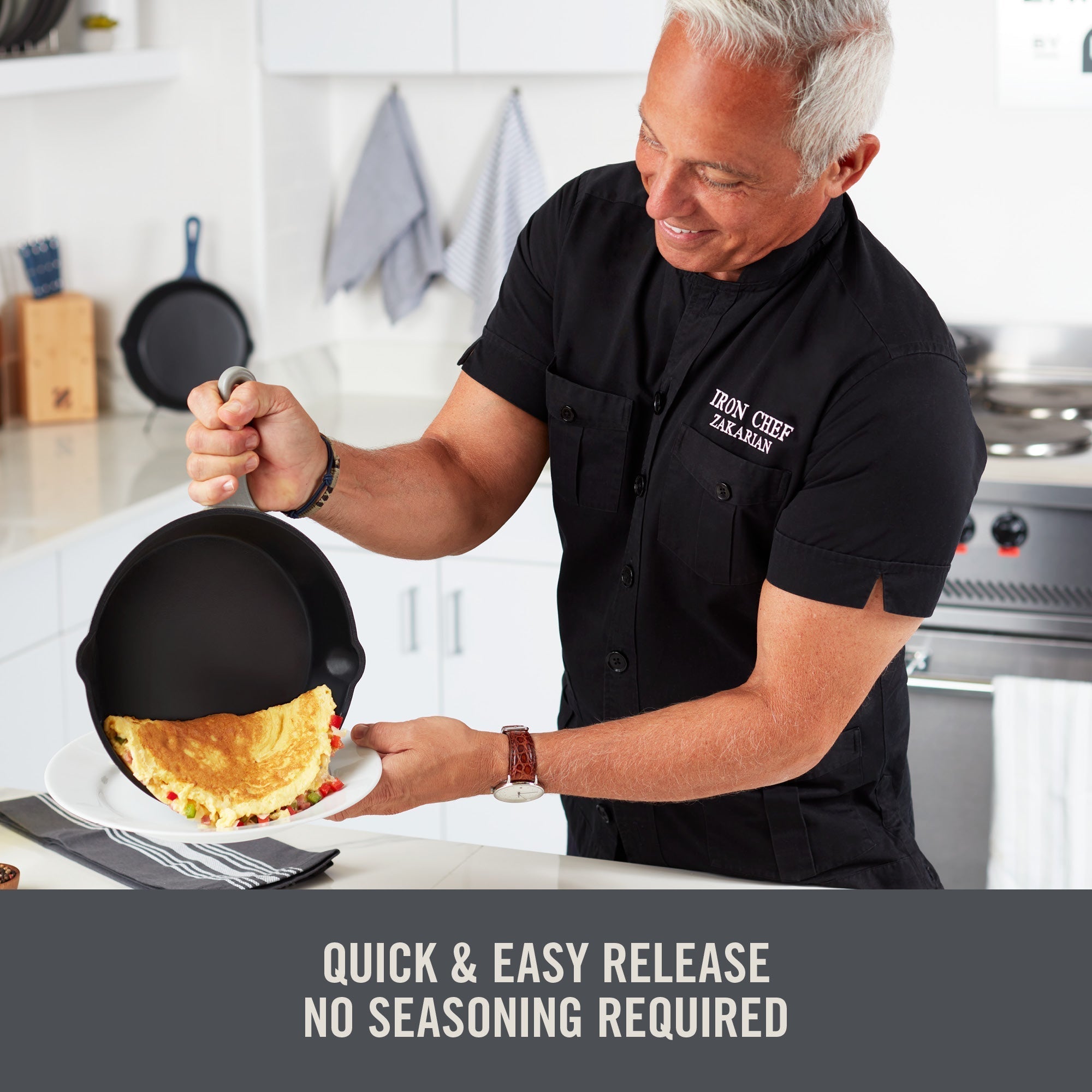 9.5" Nonstick Cast Iron Skillet A7