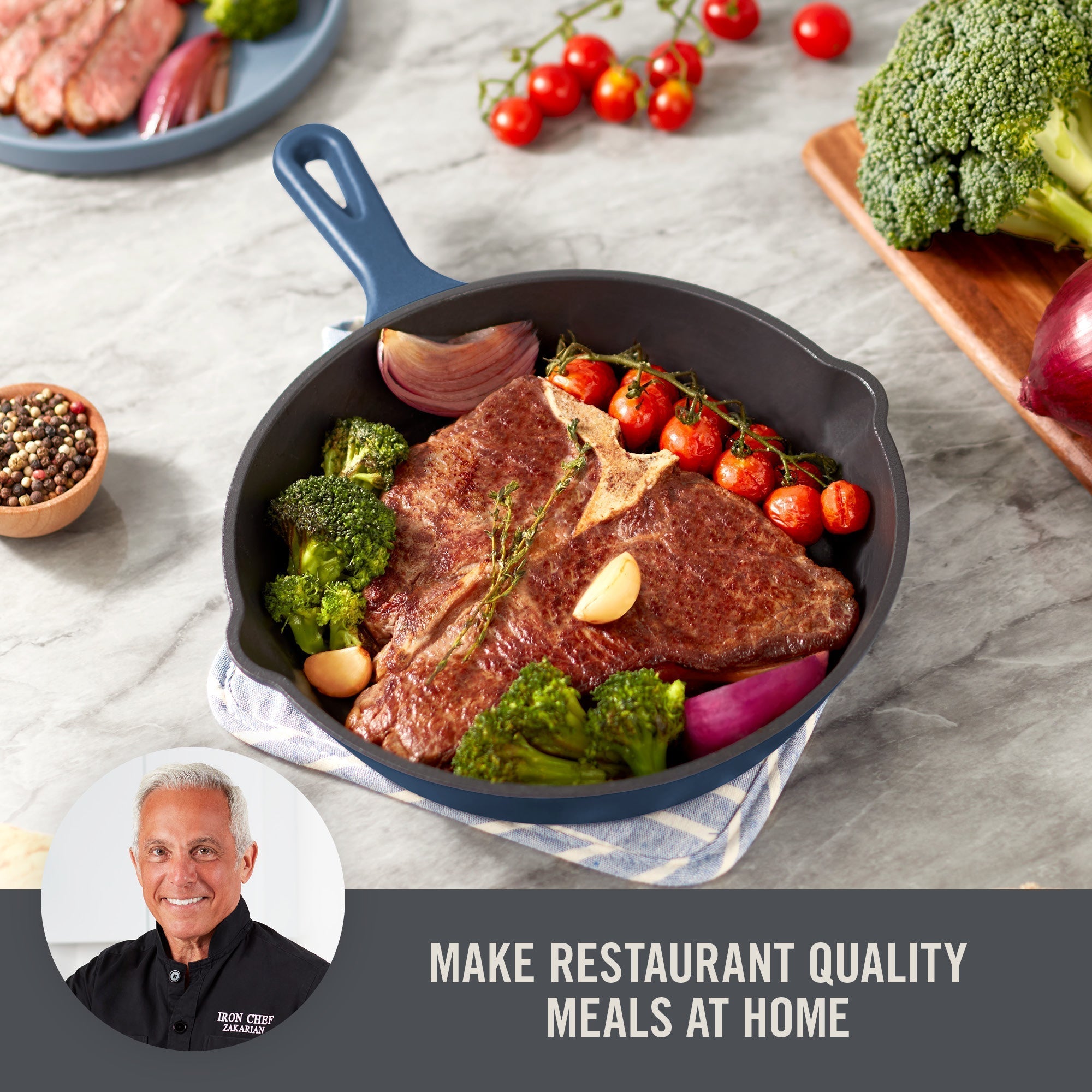 9.5" Nonstick Cast Iron Skillet A7