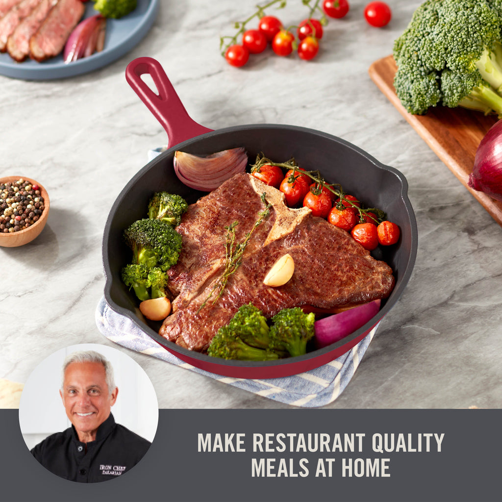 9.5" Nonstick Cast Iron Skillet A7
