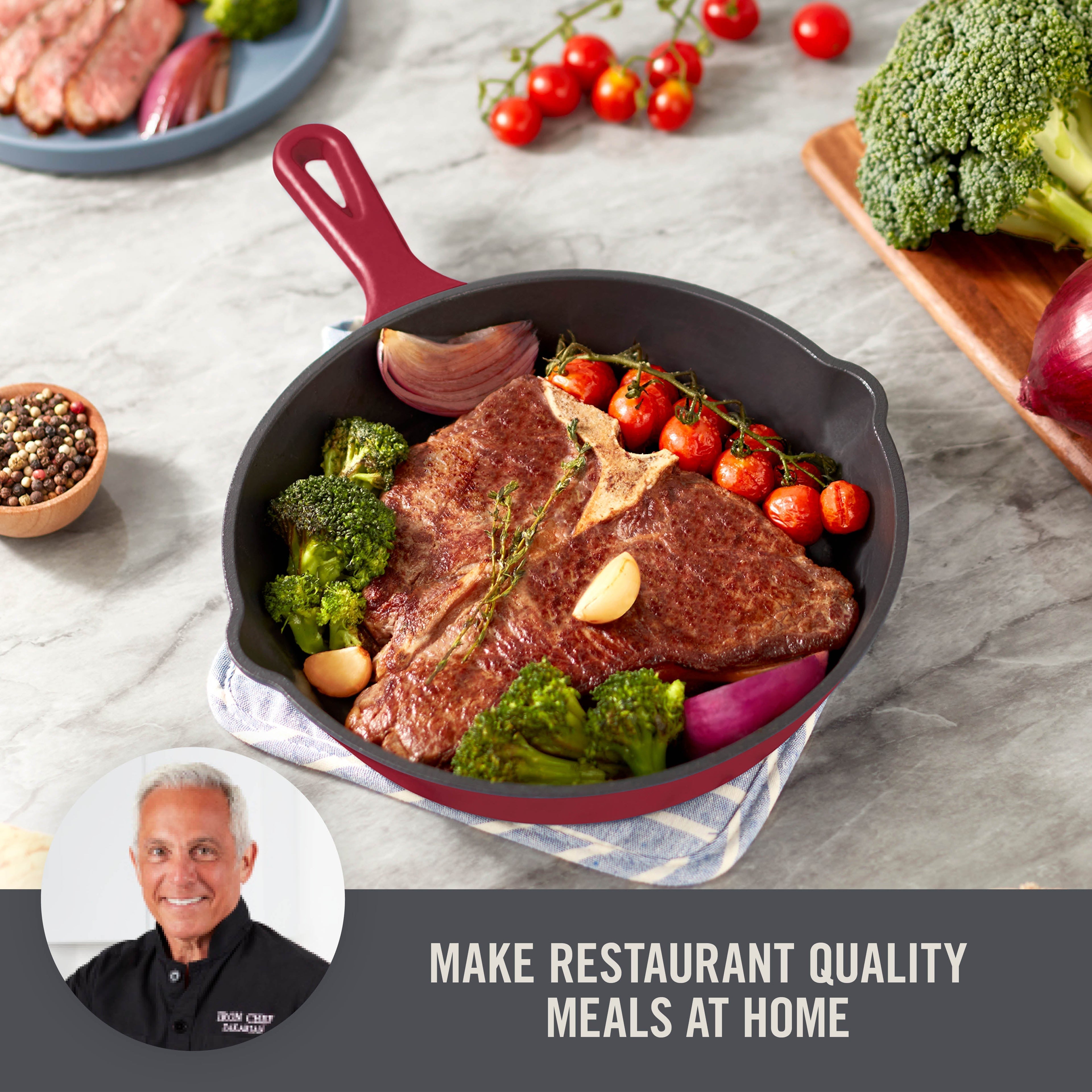 9.5" Nonstick Cast Iron Skillet A7